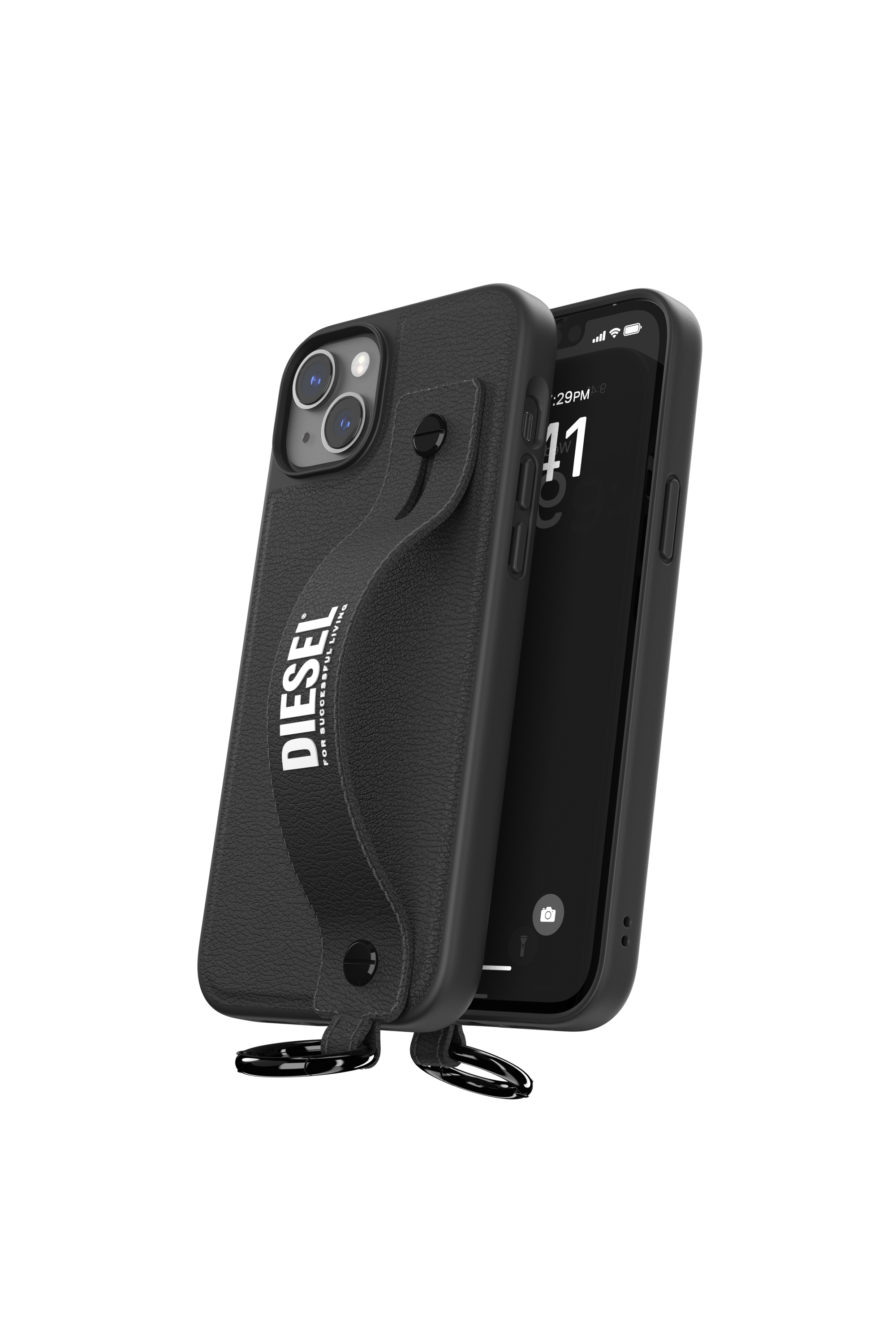Diesel - 50285 MOULDED CASE, Funda con correa de mano por iPhone 14 Plus Unisex in Negro - 3