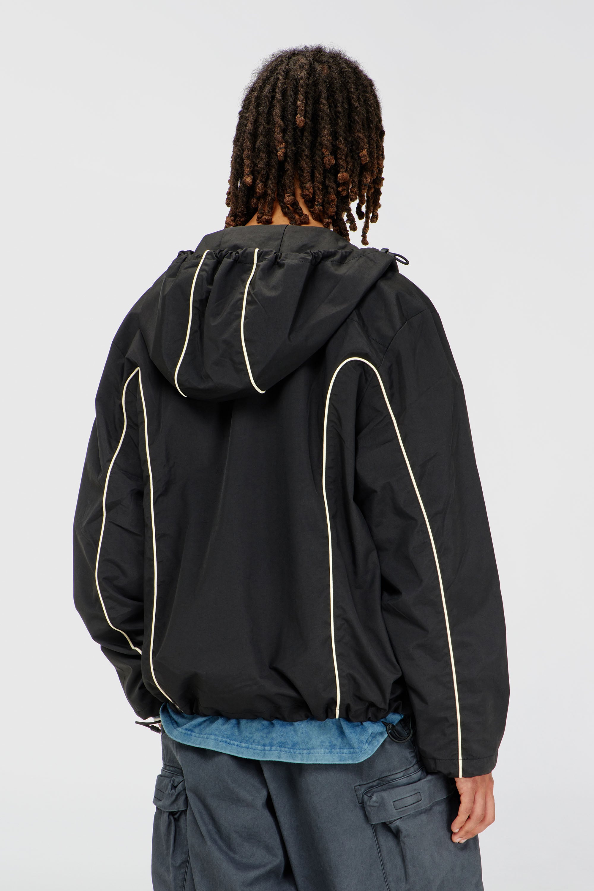 Diesel - J-HIVES, Anorak con ribetes contrastantes Hombre in Negro - 4