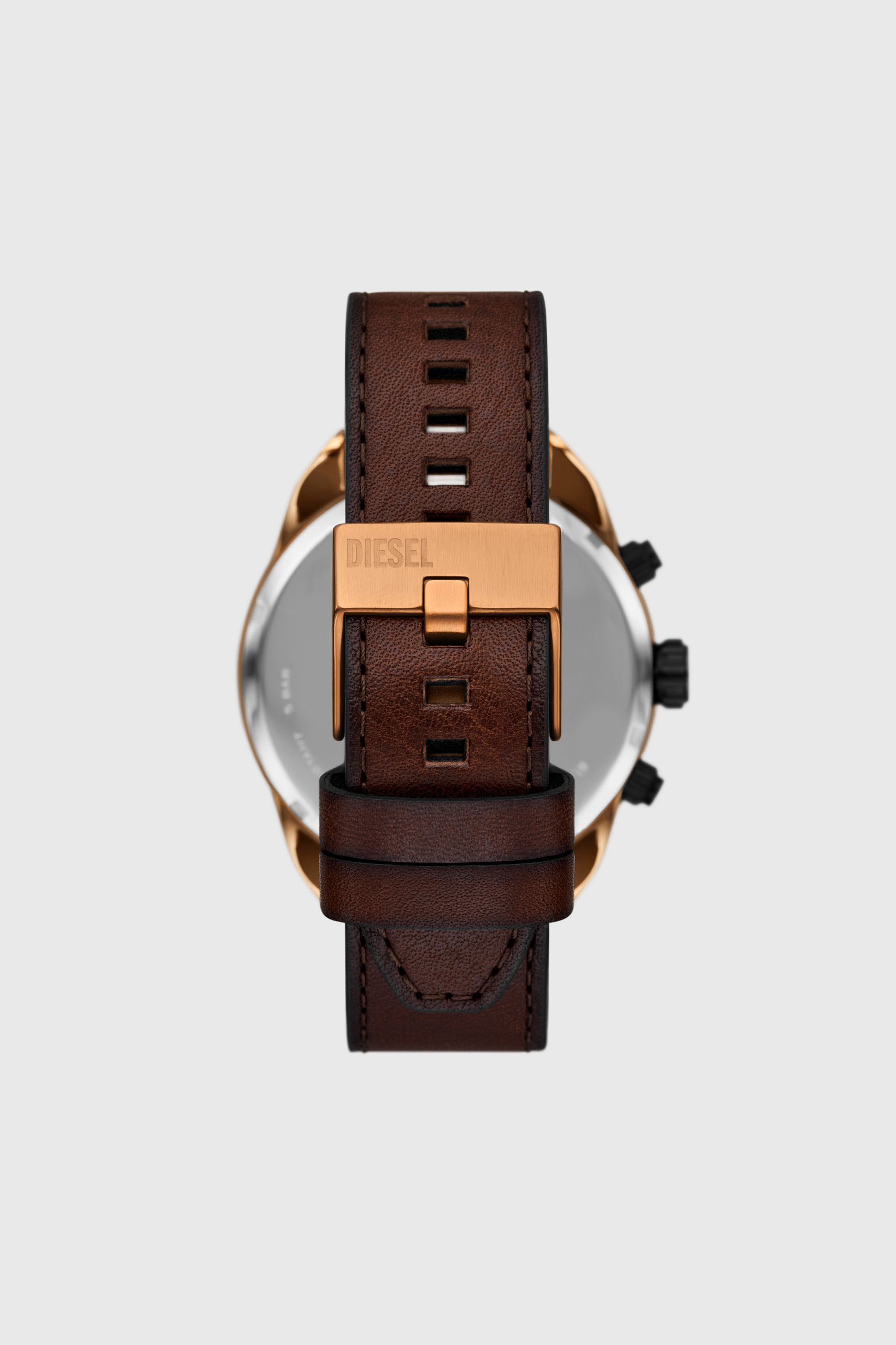 Diesel - DZ4698 WATCH, Reloj Spiked de cuero marr&oacute;n Hombre in Marr&oacute;n - 2