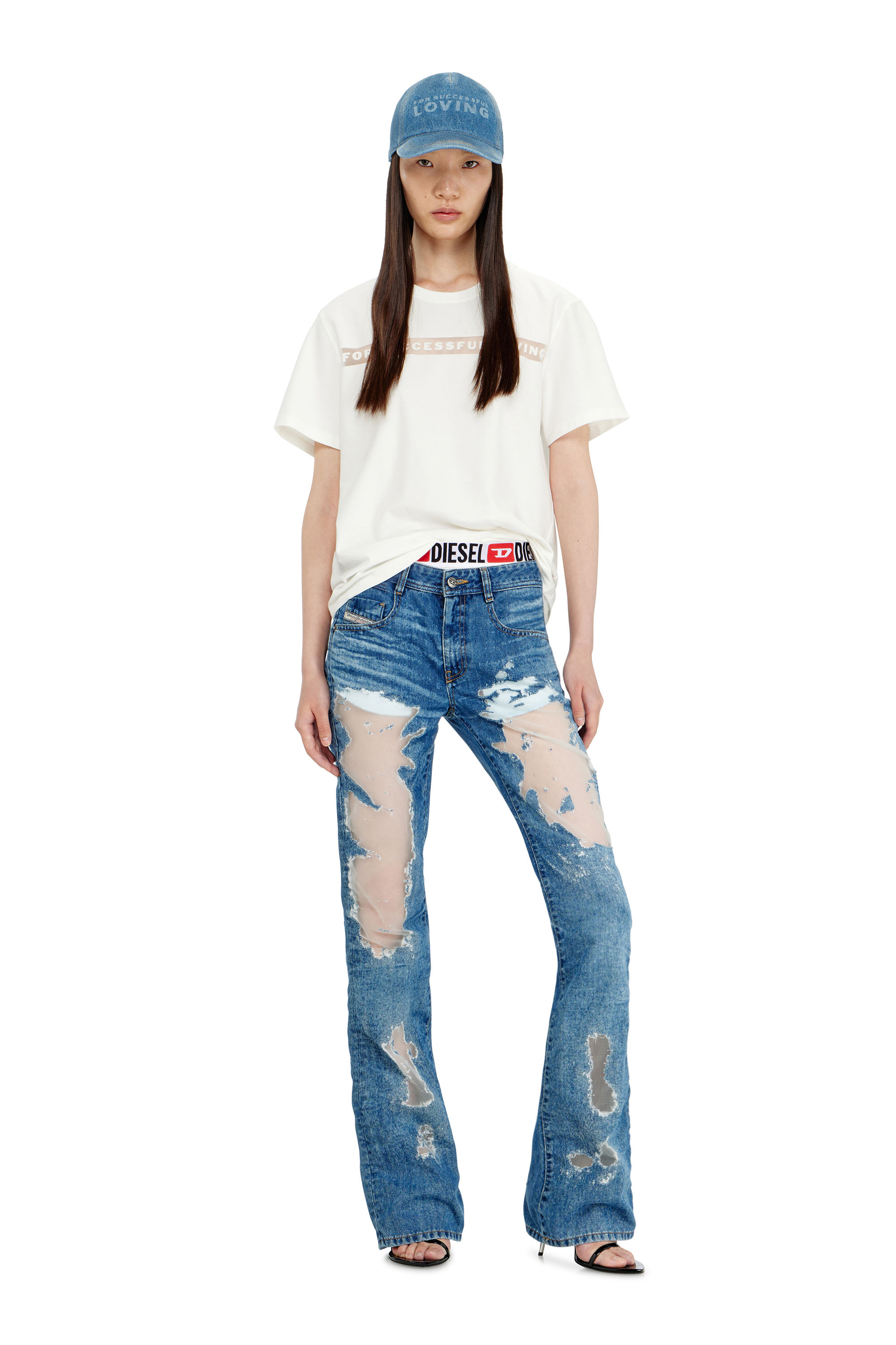 Diesel - PR-T-NOTS-CHI-R, Camiseta con logo For Successful Loving Unisex in Blanco - 6