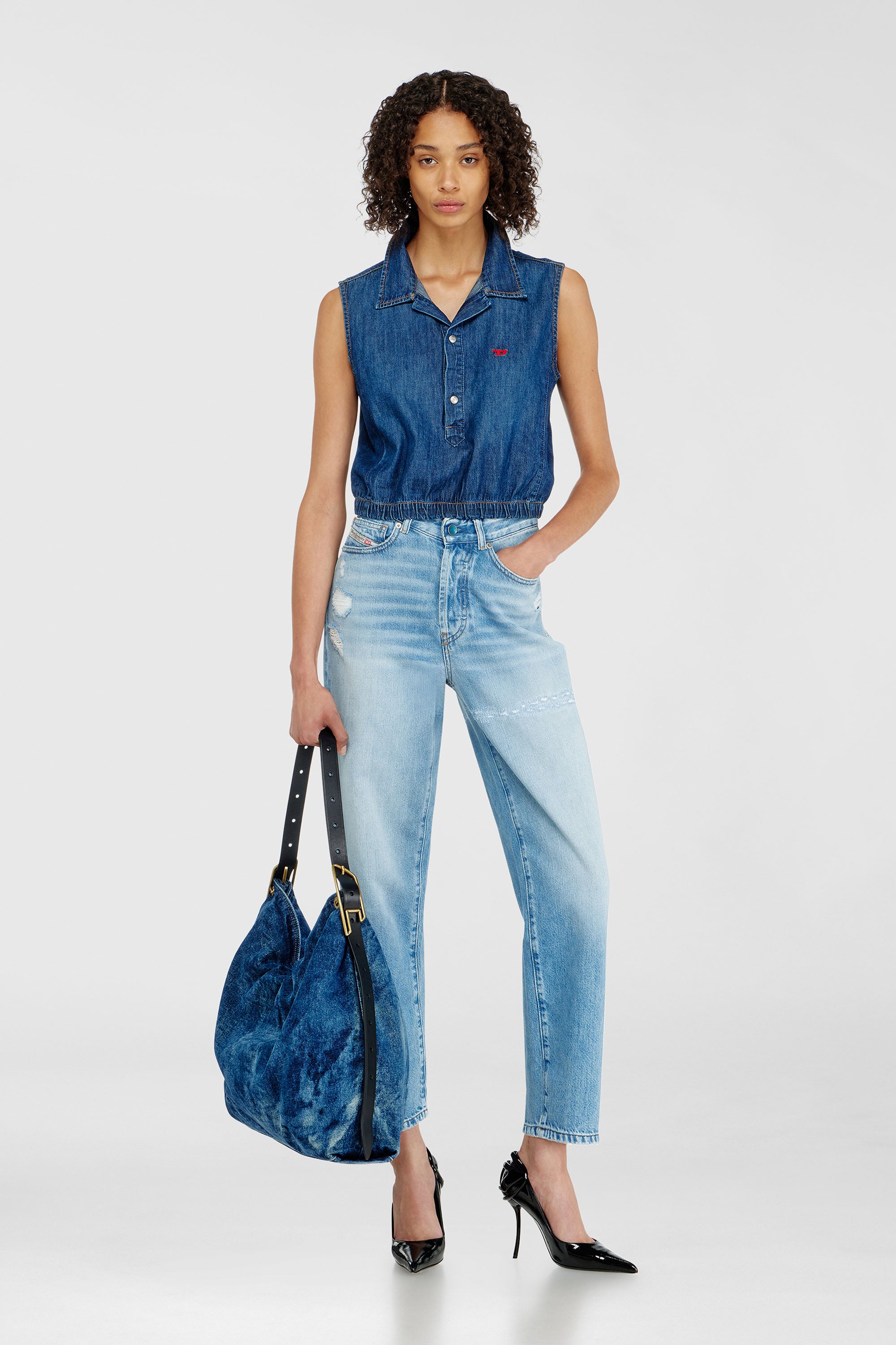 Diesel - Regular Jeans 1981 D-Went 09P49 Mujer, Azul Claro - 1