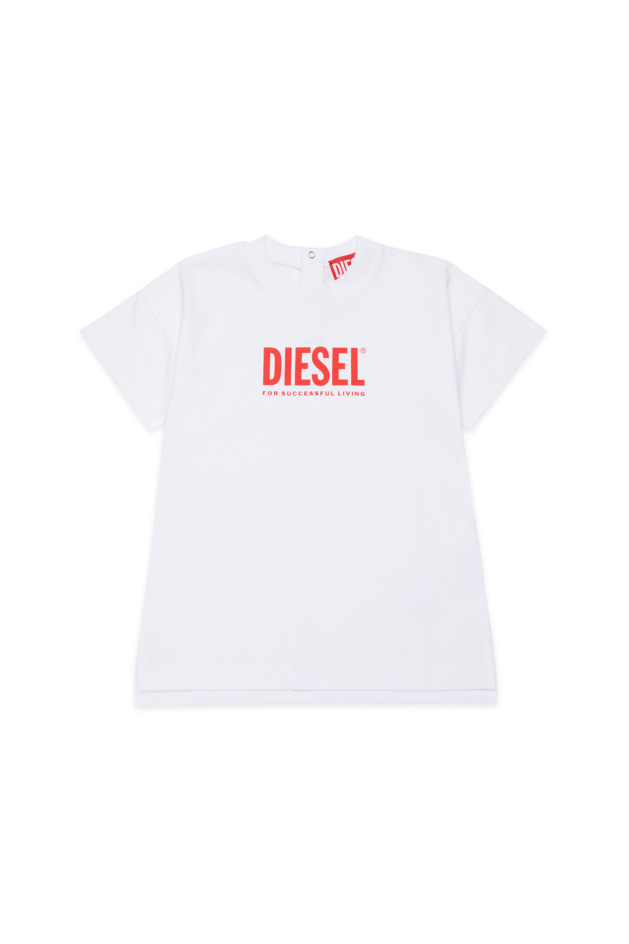 Diesel - MCUZIB, Camiseta de algod&oacute;n con estampado de logo Mujer in Blanco - 1