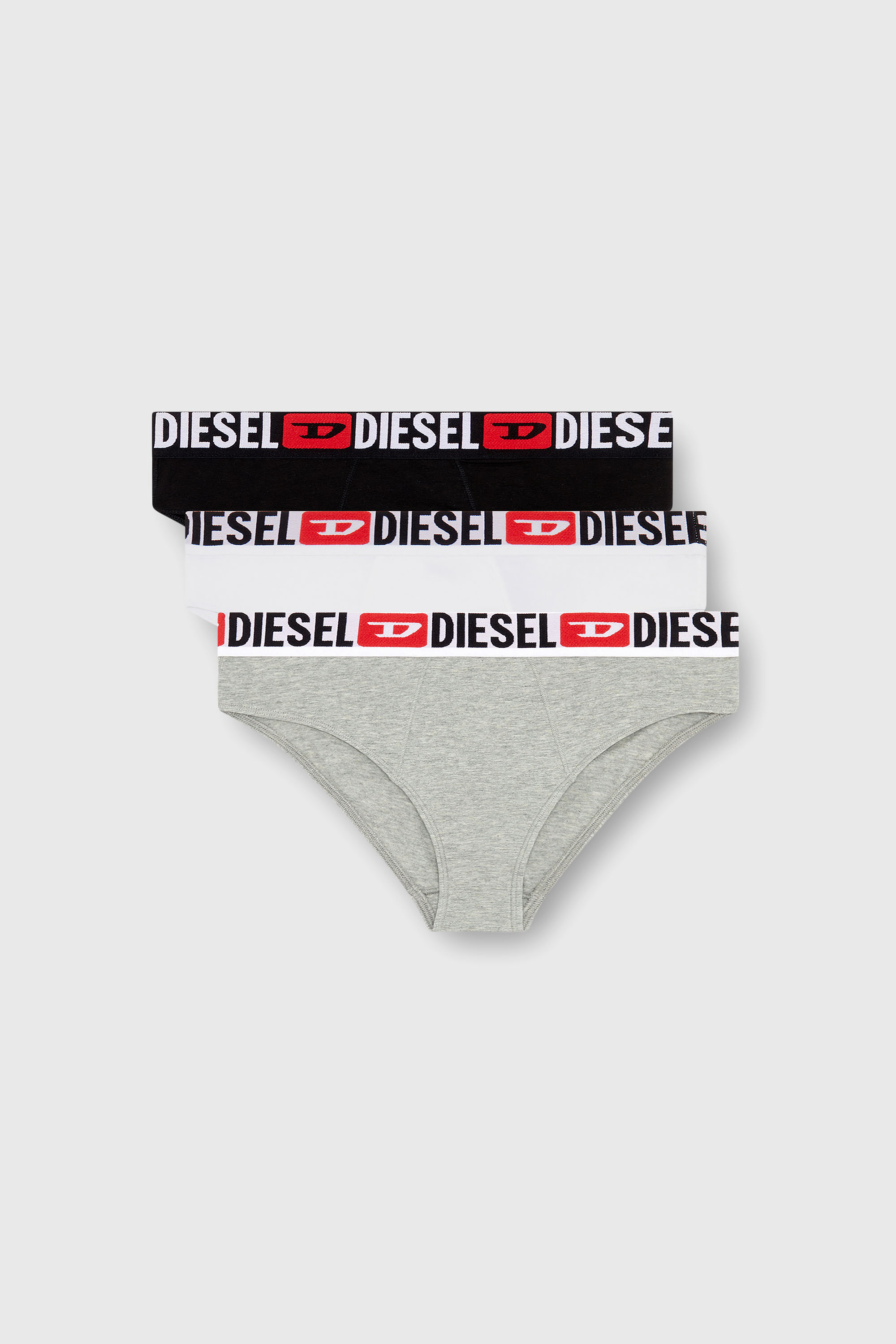 Diesel - UFPN-BLANCA-R-THREEPACK, Paquete de tres bragas en canal&eacute; con cintura alta Mujer in Multicolor - 1
