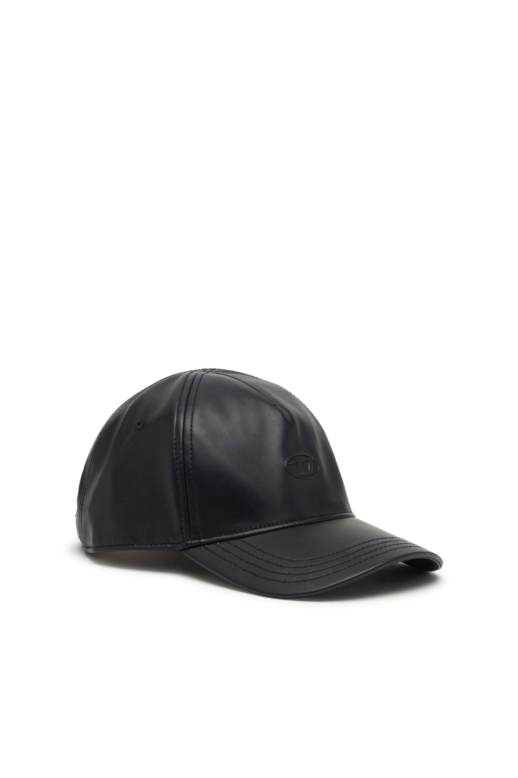 Diesel - C-HEATHER, Gorra de béisbol recubierta con logo en relieve Hombre in Negro - 1