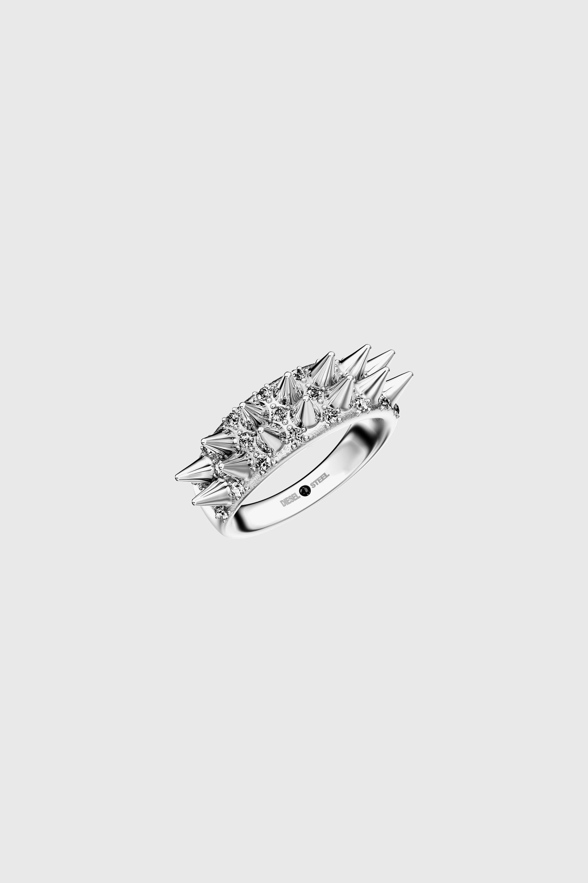 Diesel - DX1723040, Unisex's Stainless Steel Band Ring in Silver - 1