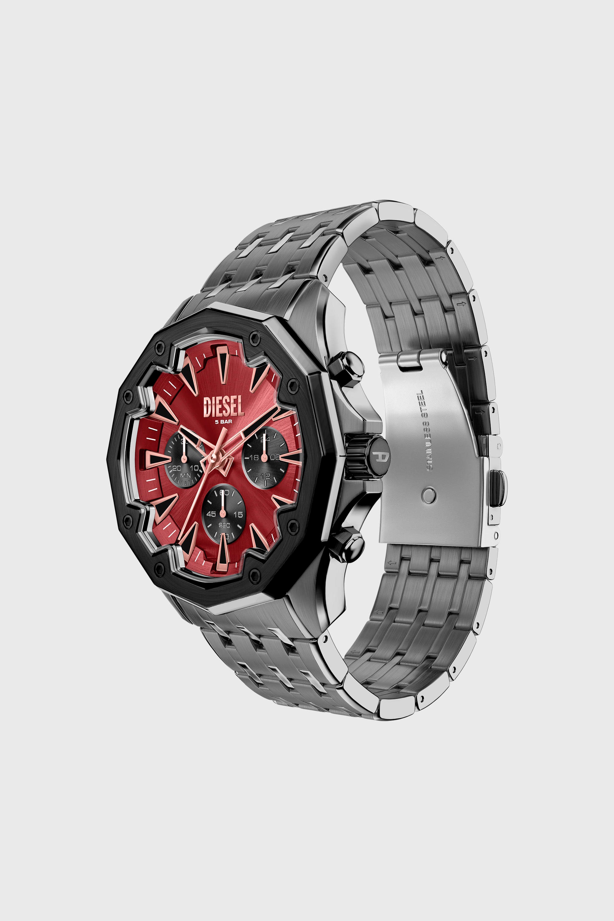Diesel - DZ4715 WATCH, Reloj Stinger de acero inoxidable color gunmetal Hombre in Gris - 2