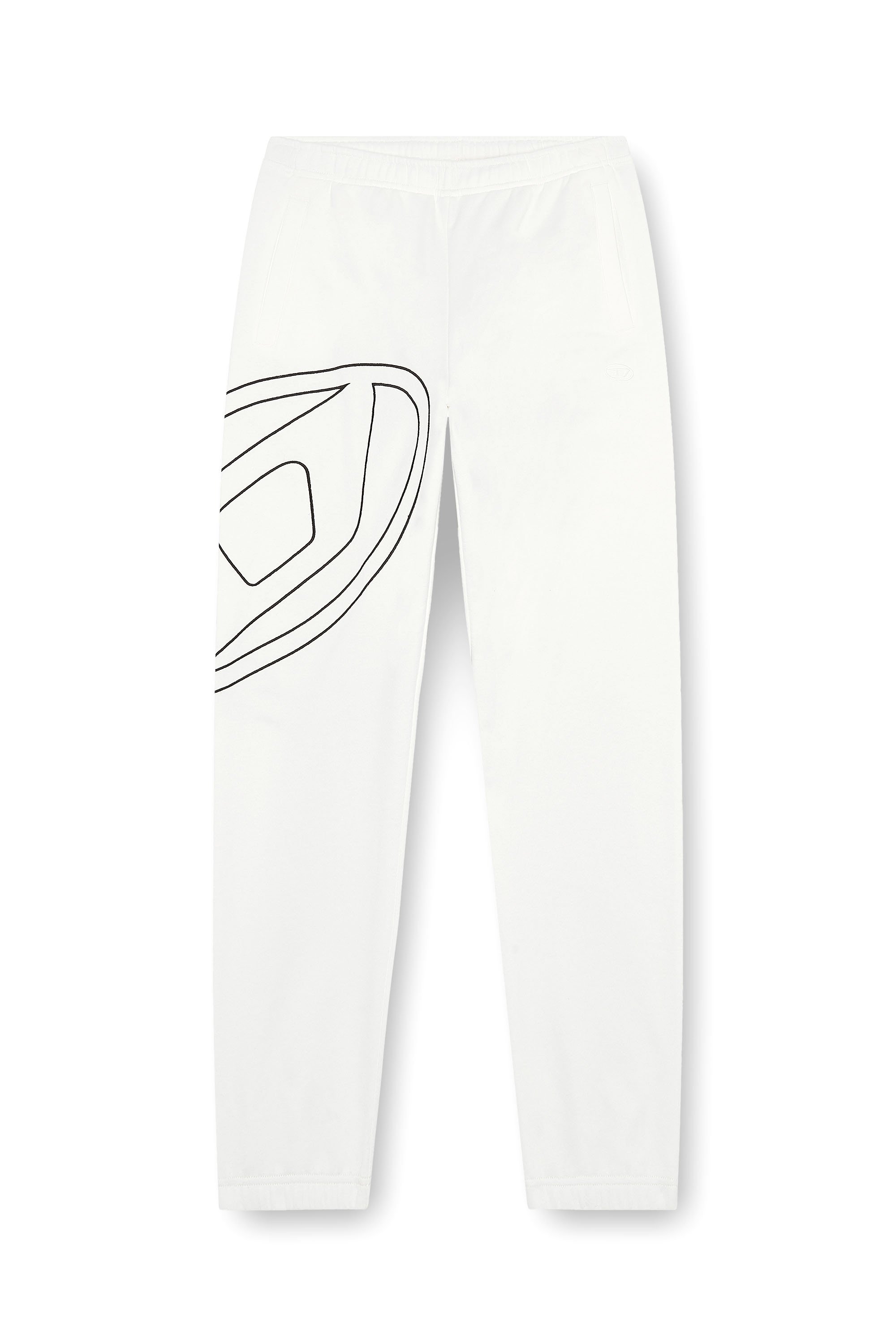 Diesel - P-MARKY-MEGOVAL-D, Pantalones deportivos con oval D extragrande Hombre in Blanco - 3