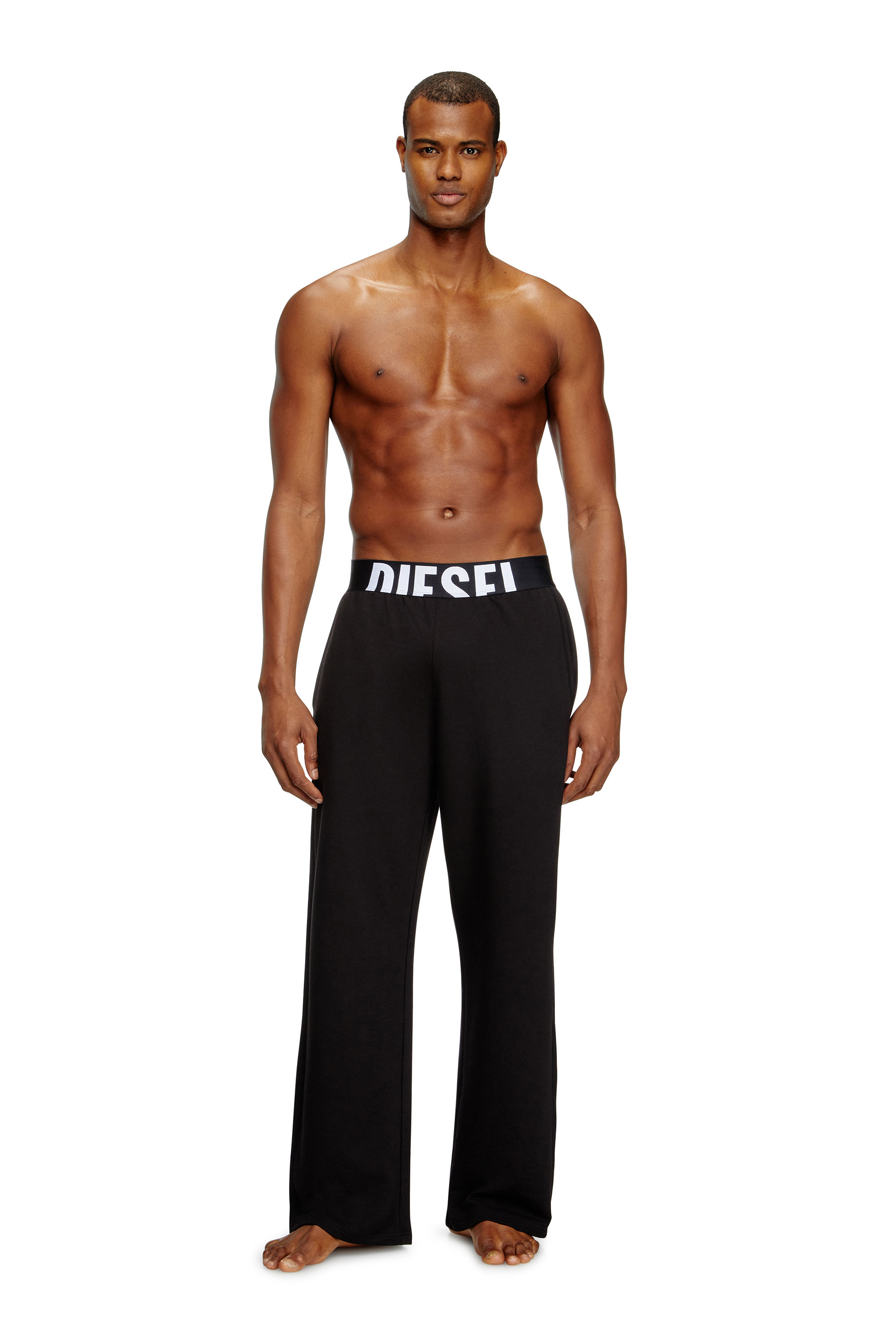Diesel - NOLAN-D-POP, Pantalones de pijama con logotipo recortado Hombre in Negro - 2