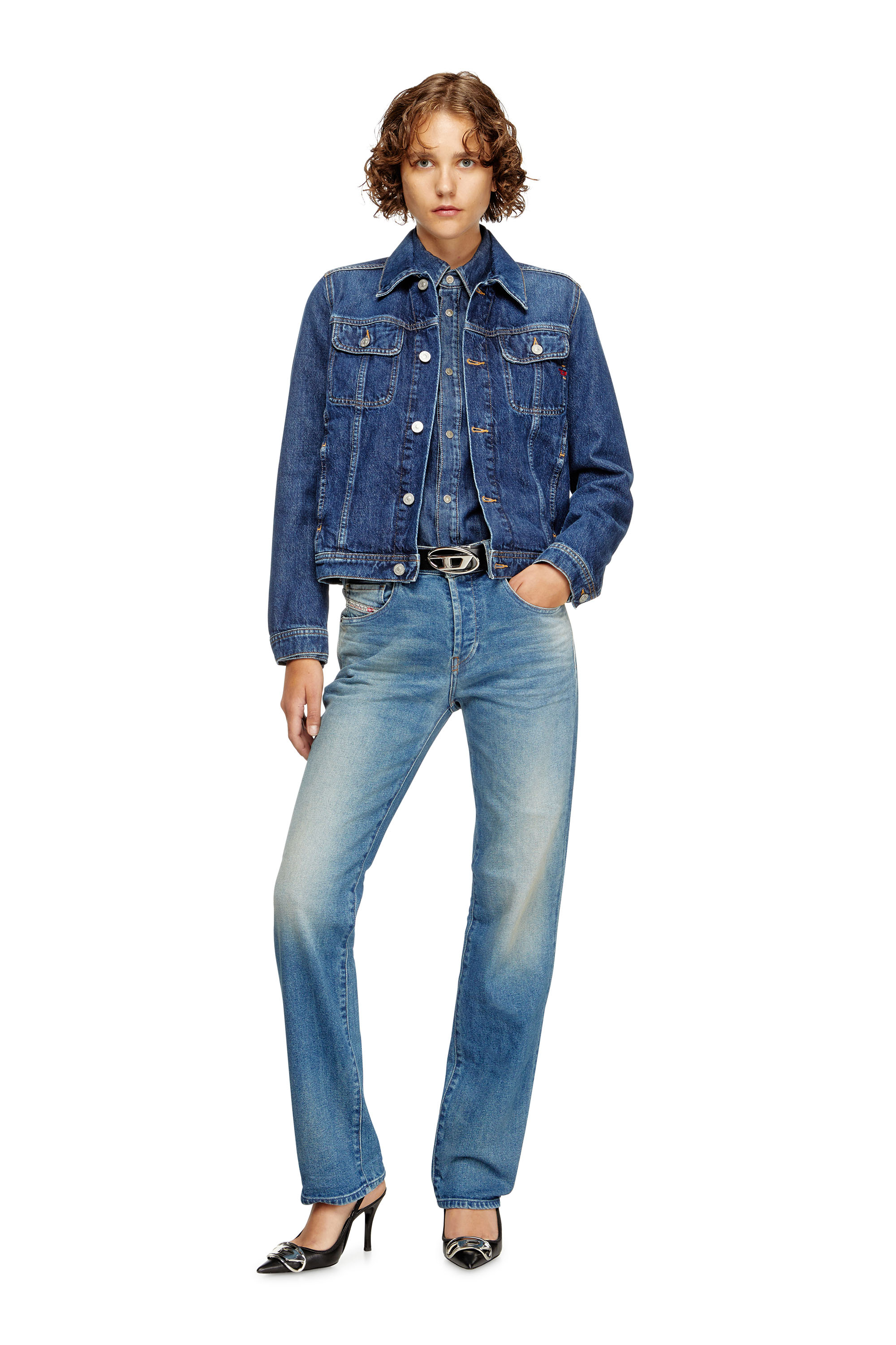 Diesel - Regular Jeans 1989 D-Mine 09M14 Mujer, Azul medio - 2
