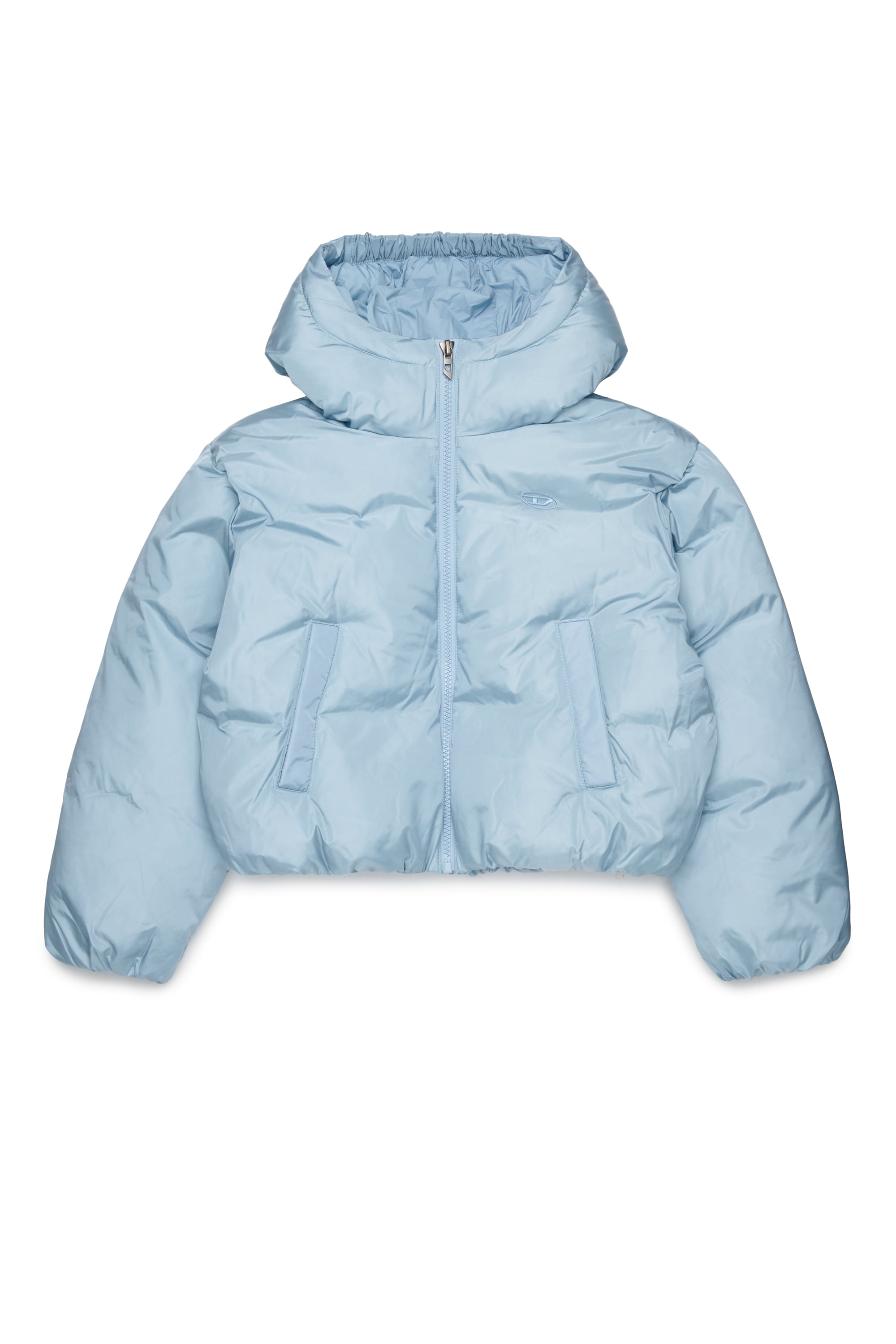 Diesel - JELKYM, Chaqueta acolchada con capucha Mujer in Azul marino - 1