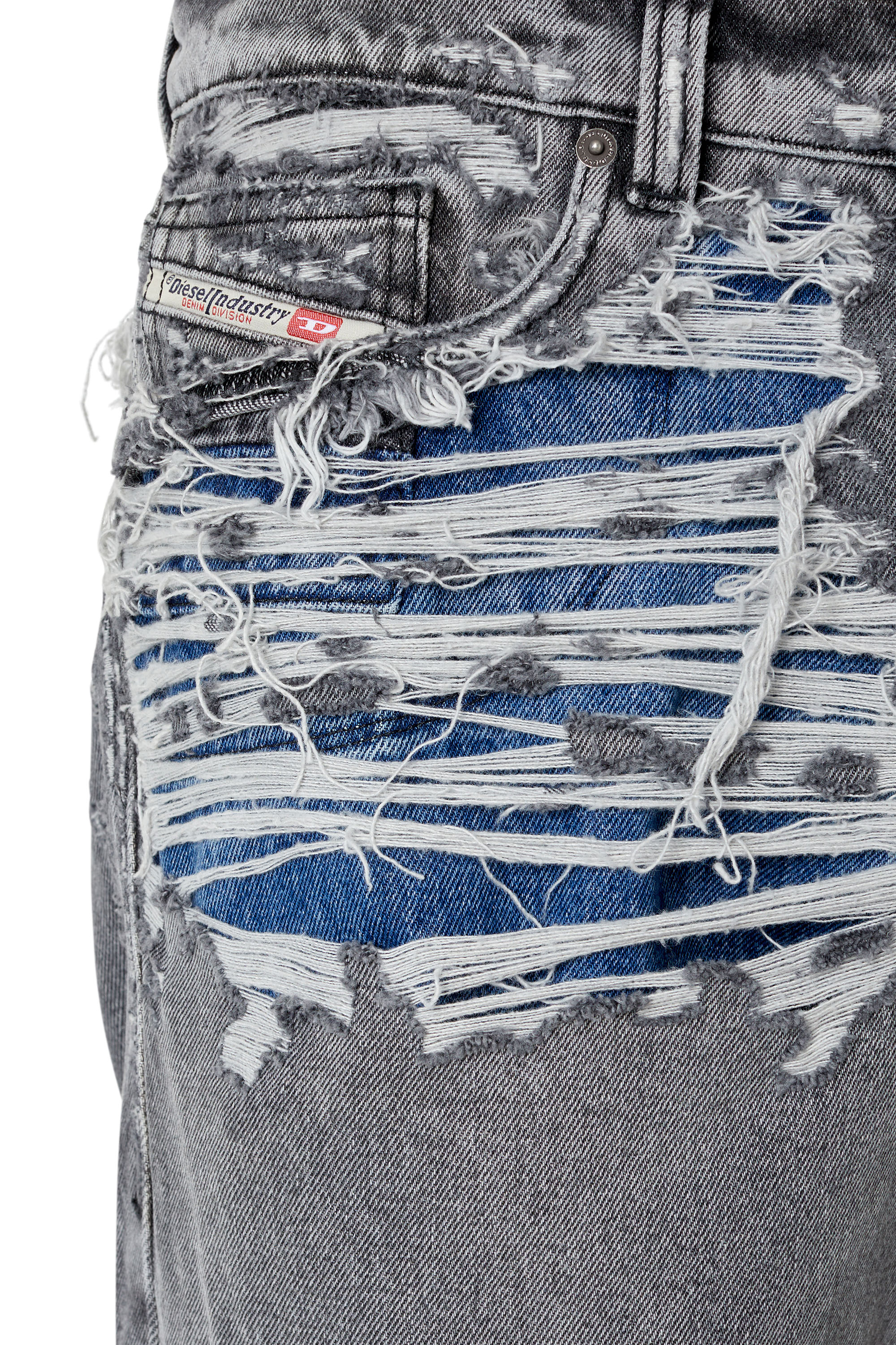Diesel - 2010 D-Macs 007J4 Straight Jeans, Negro/Gris oscuro - Image 3