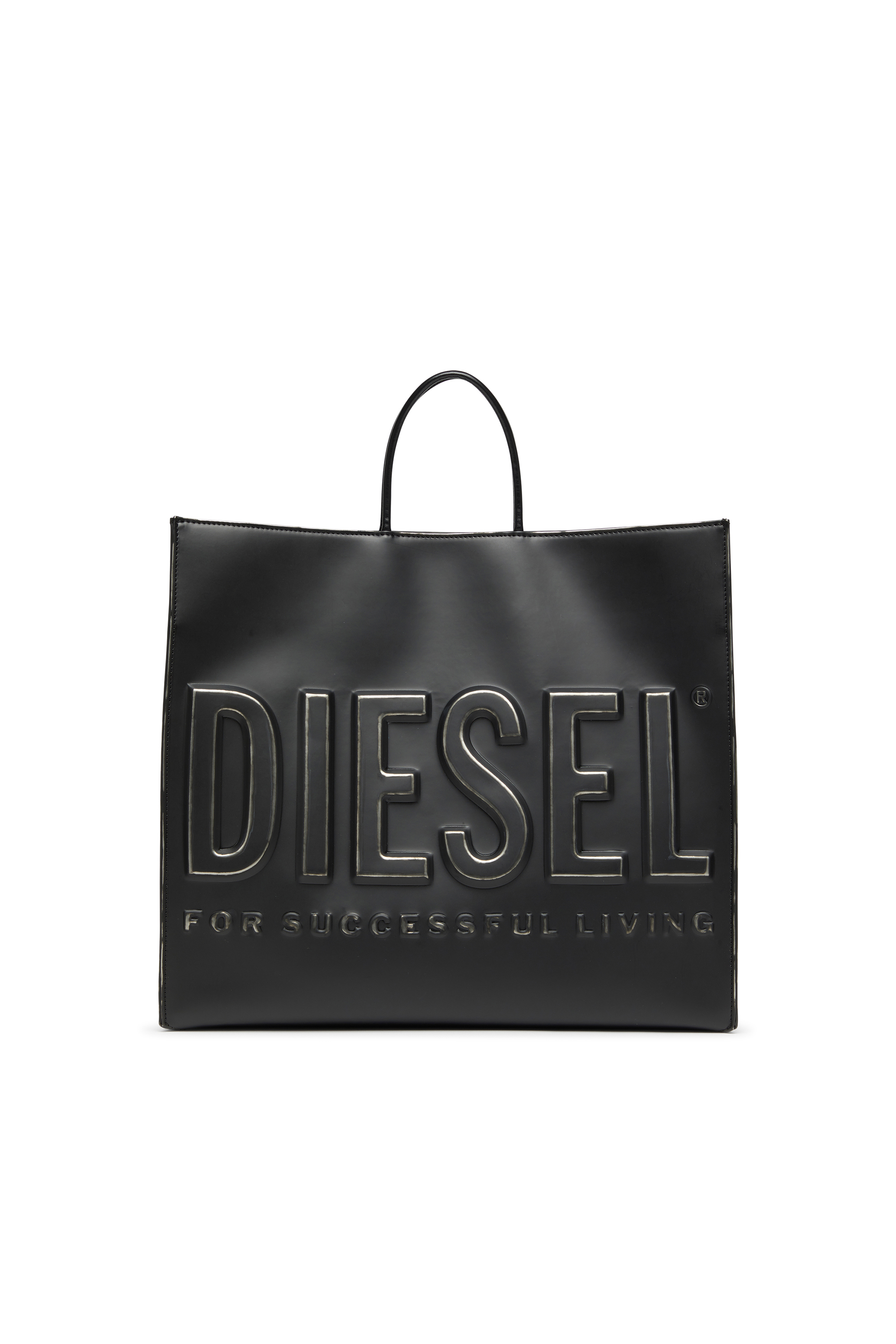 Diesel - DSL 3D TOTE EW X, Dsl 3D Bolso con correa ajustable Unisex in Negro - 1