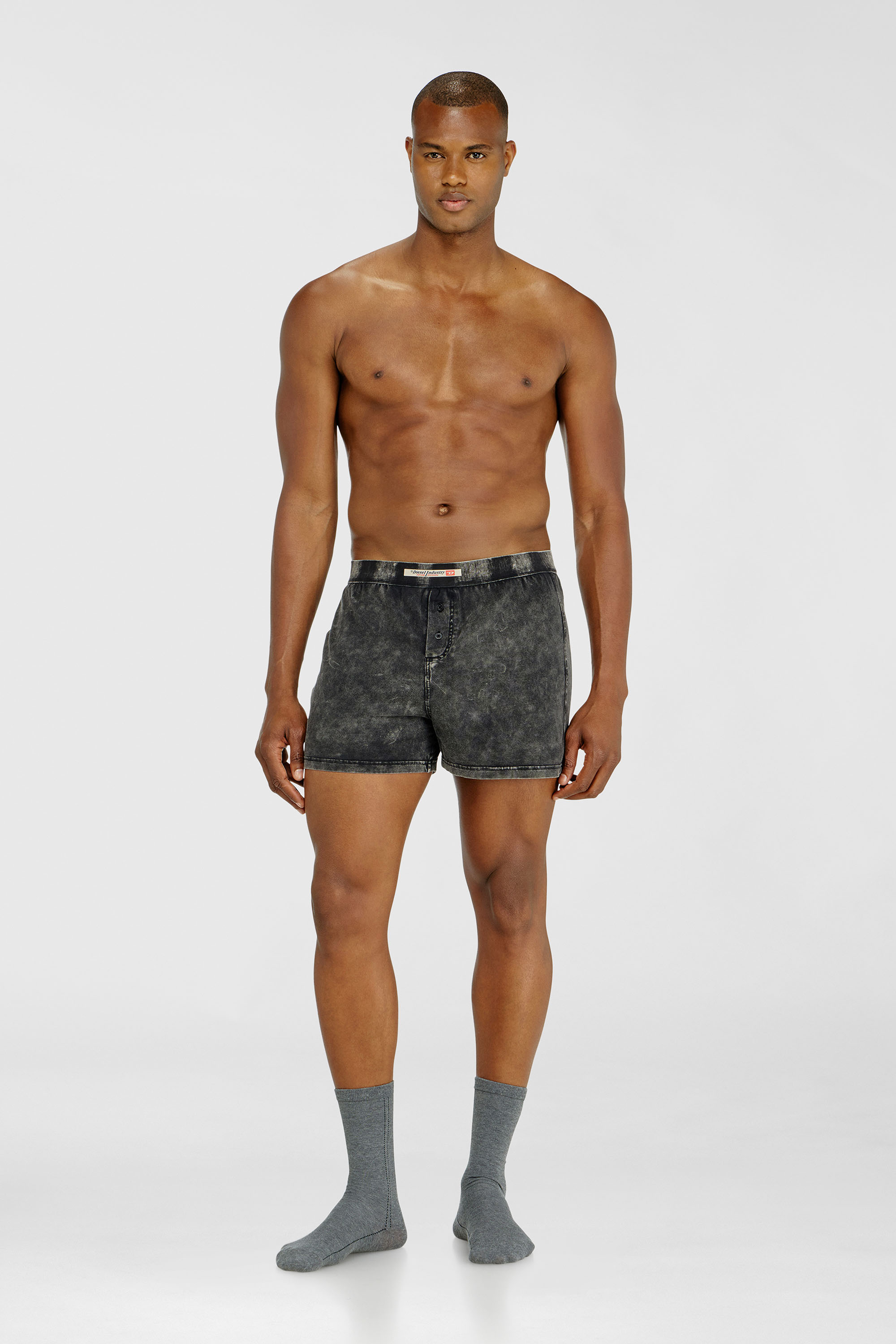 Diesel - STARPER-EL-DNM, B&oacute;xers de algod&oacute;n con efecto denim Hombre in Gris - 1