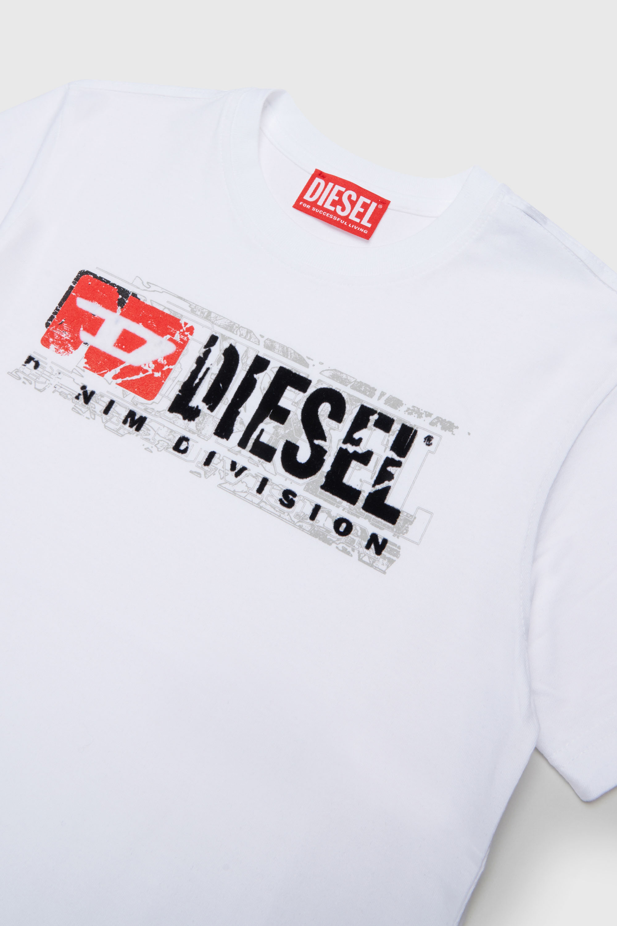 Diesel - TLOMIX, Camiseta con logo desgastado estampado Hombre in Blanco - 3