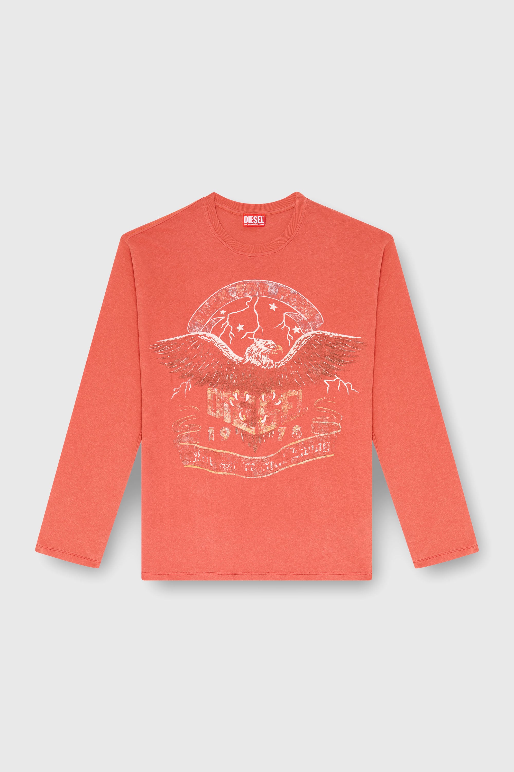 Diesel - T-GERI-LS, Camiseta de manga larga con gr&aacute;ficos de concierto Hombre in Rojo - 2