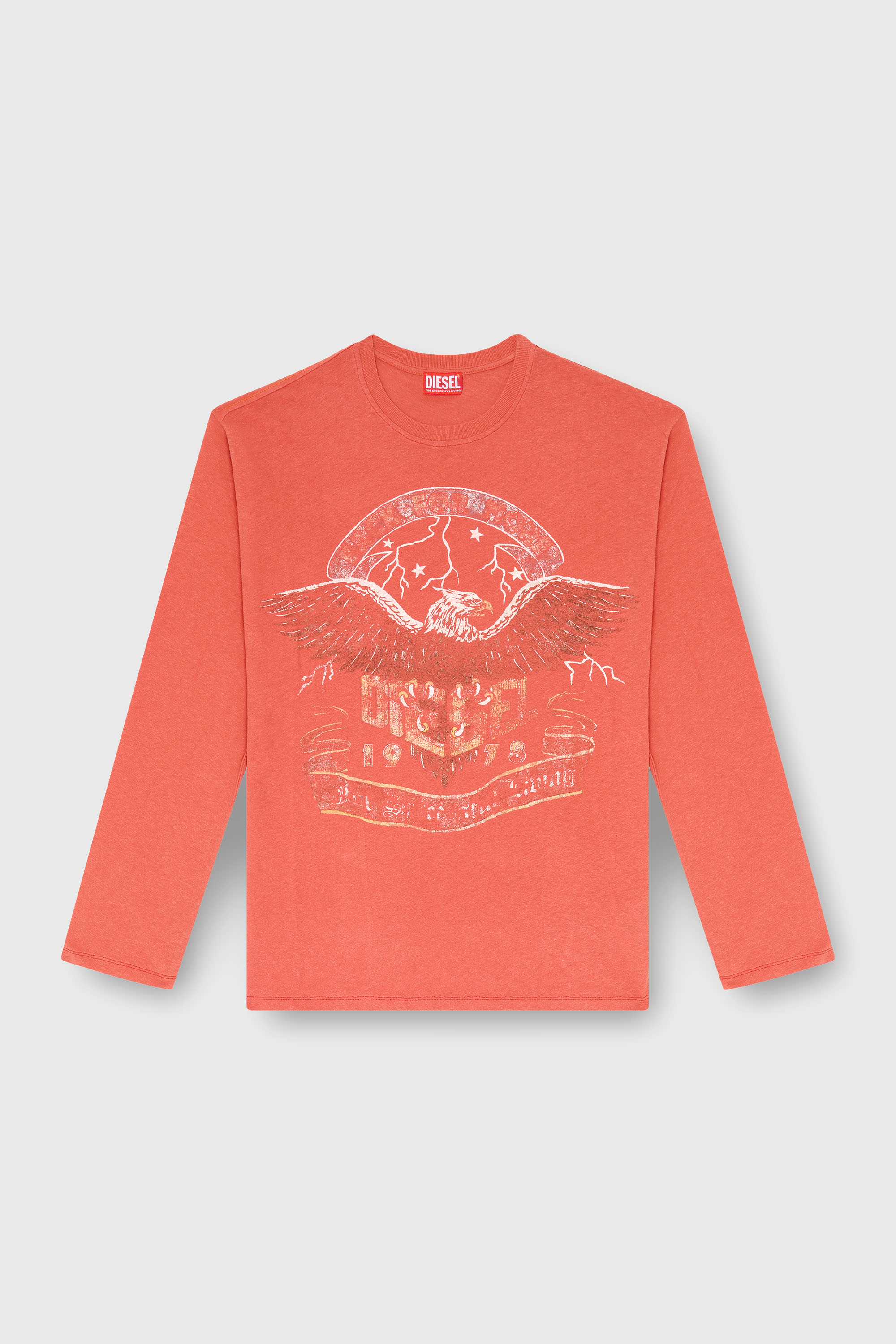 Diesel - T-GERI-LS, Camiseta de manga larga con gr&aacute;ficos de concierto Hombre in Rojo - 2
