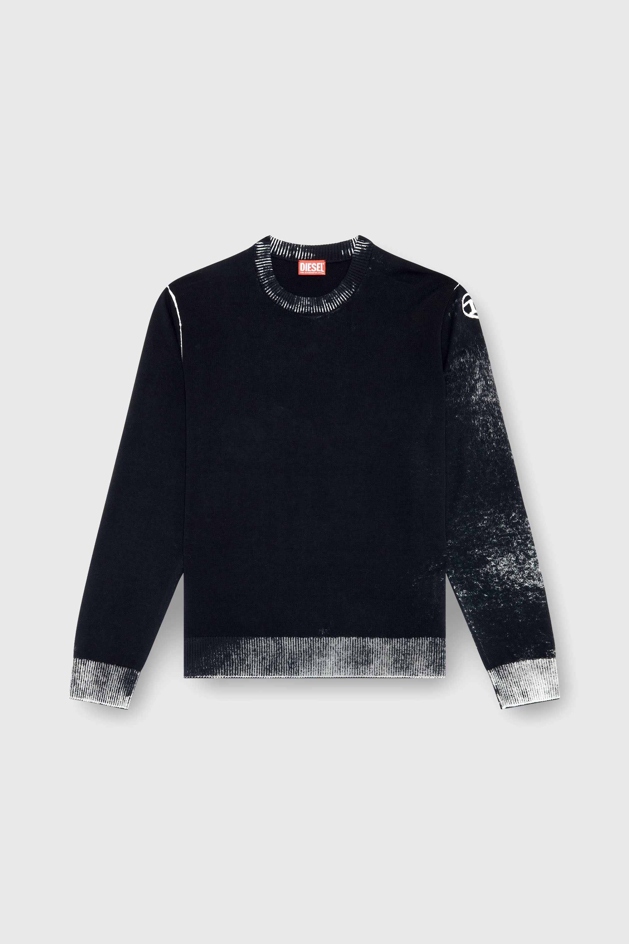 Diesel - K-LARENCE-B, Jersey de algod&oacute;n con estampado invertido Hombre in Negro - 2