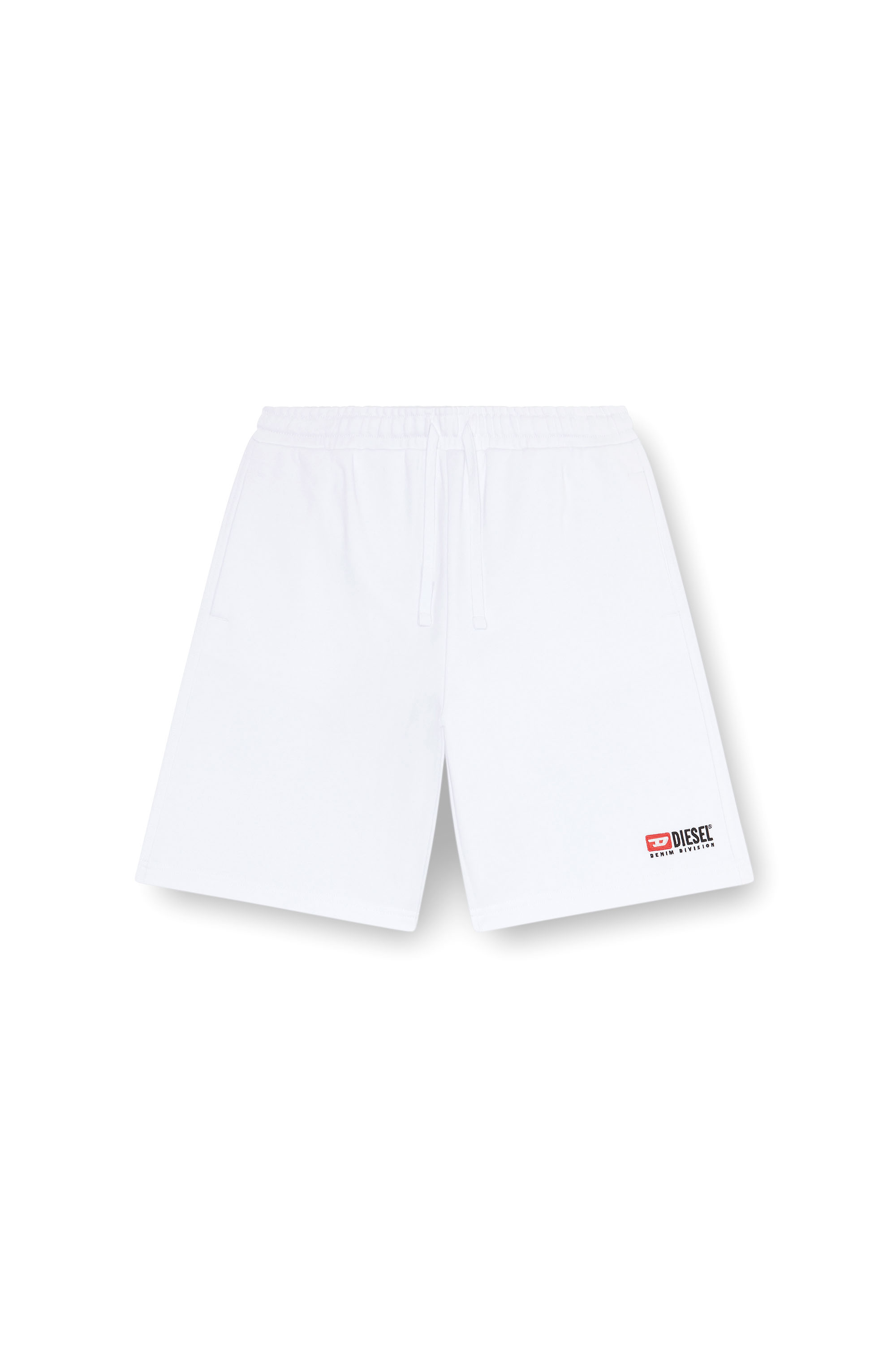 Diesel - P-CROWN-DIV, Hombre Pantalones cortos deportivos con logotipo bordado in Blanco - Image 3