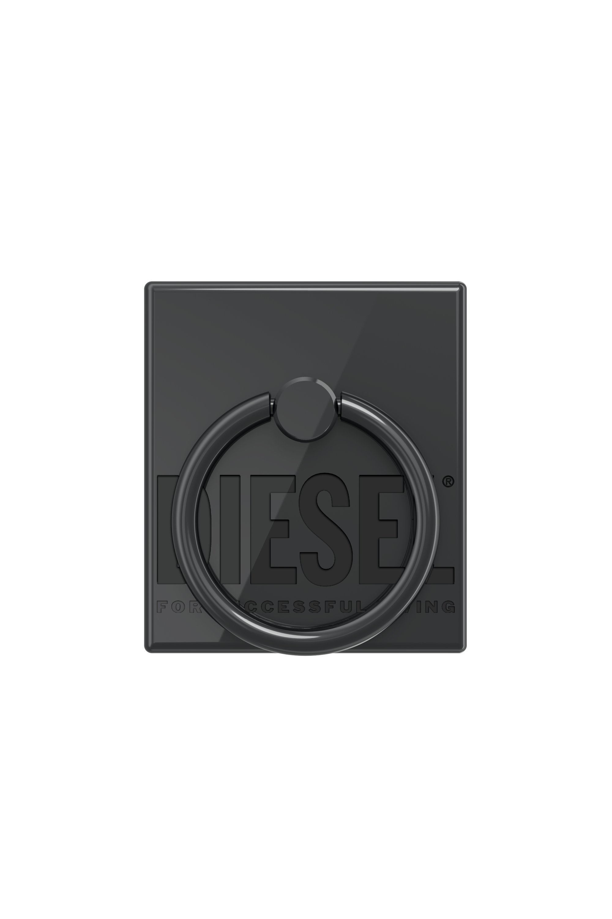 Diesel - 45840 RING STAND, Unisex Anillo universal rectangular para móviles in Negro - Image 1