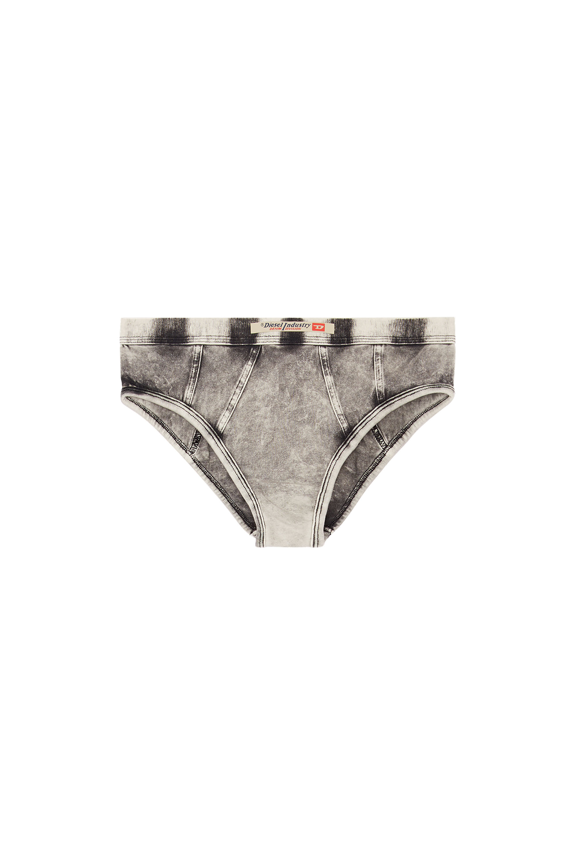 Diesel - UFPN-DENIM-HIPSTER-PANTY, Braguitas hipster de tejido con efecto denim Mujer in Gris - 2