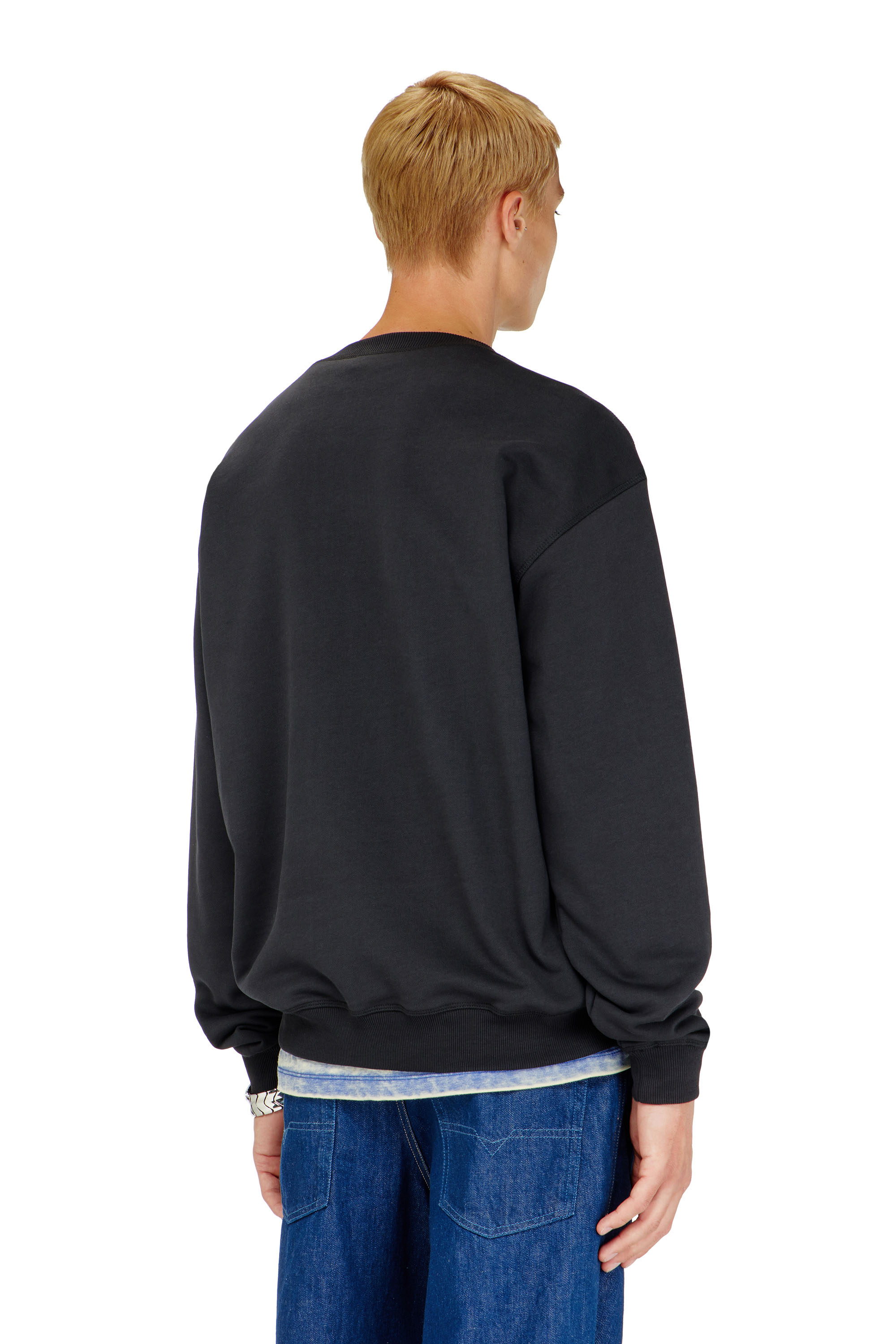 Diesel - S-NORM-IOD, Sudadera regular con Oval D met&aacute;lico Hombre in Negro - 4