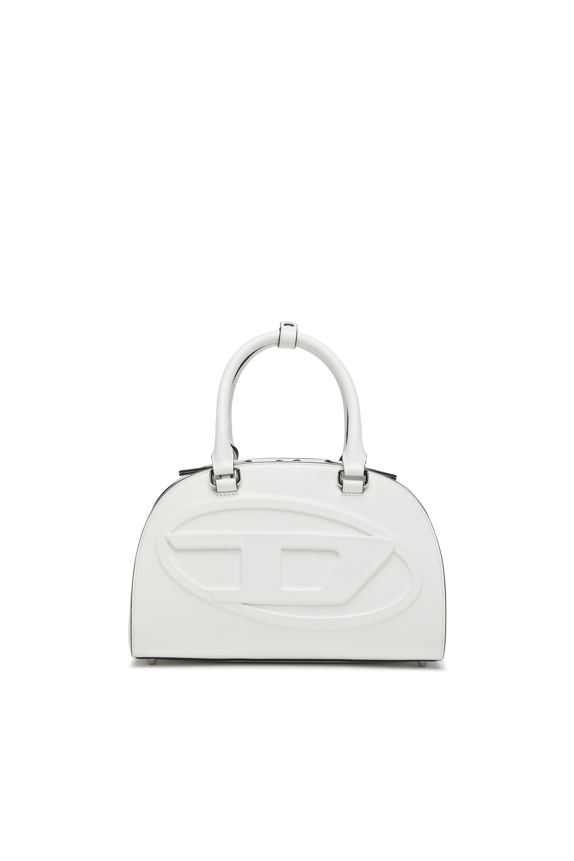 Diesel - 1DR DOME TOP HANDLE, Bolso de cuero tipo bowling Mujer in Blanco - 1
