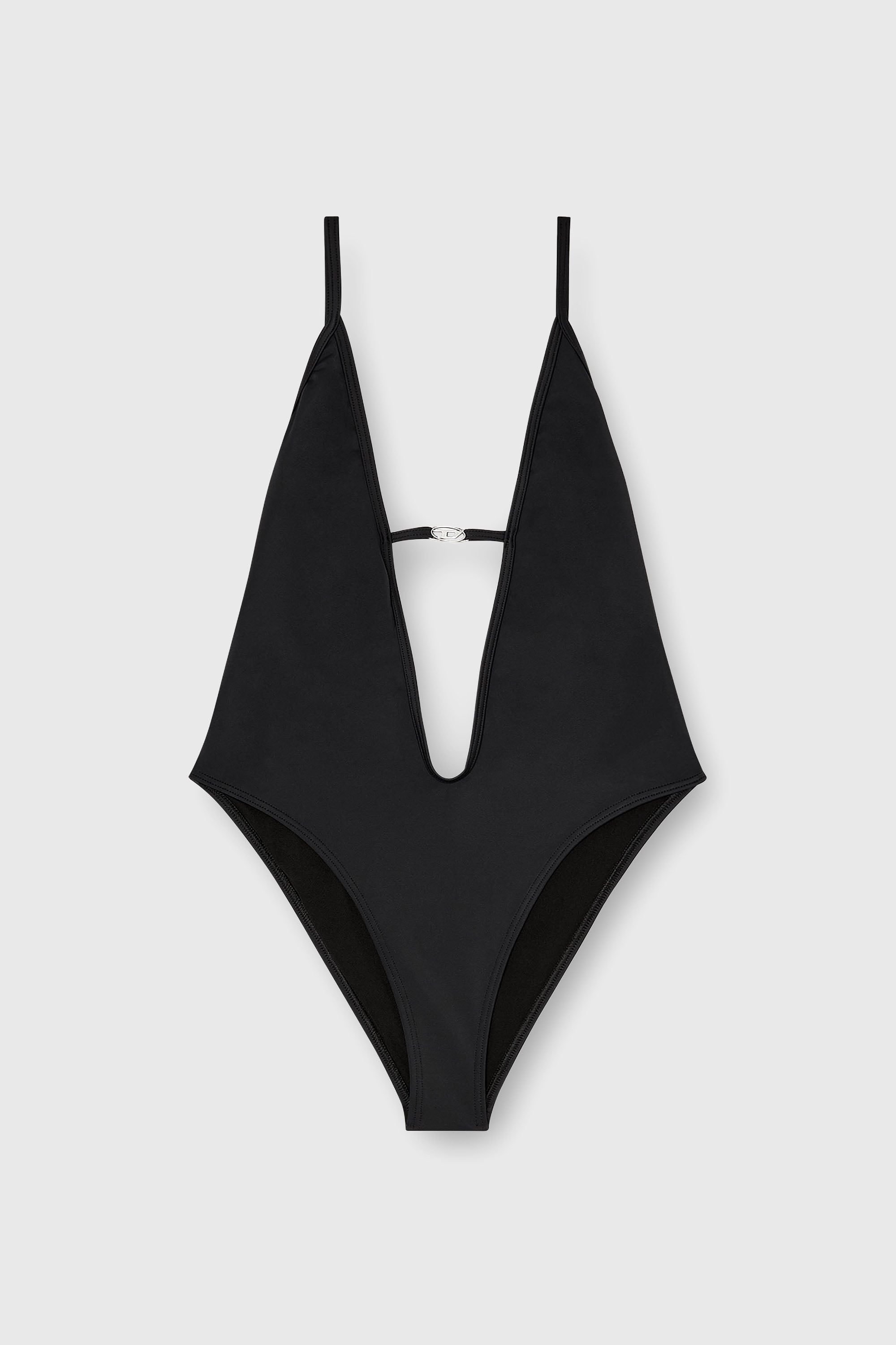 Diesel - DAISY-DNM, Ba&ntilde;ador de nailon con escote profundo Mujer in Negro - 2