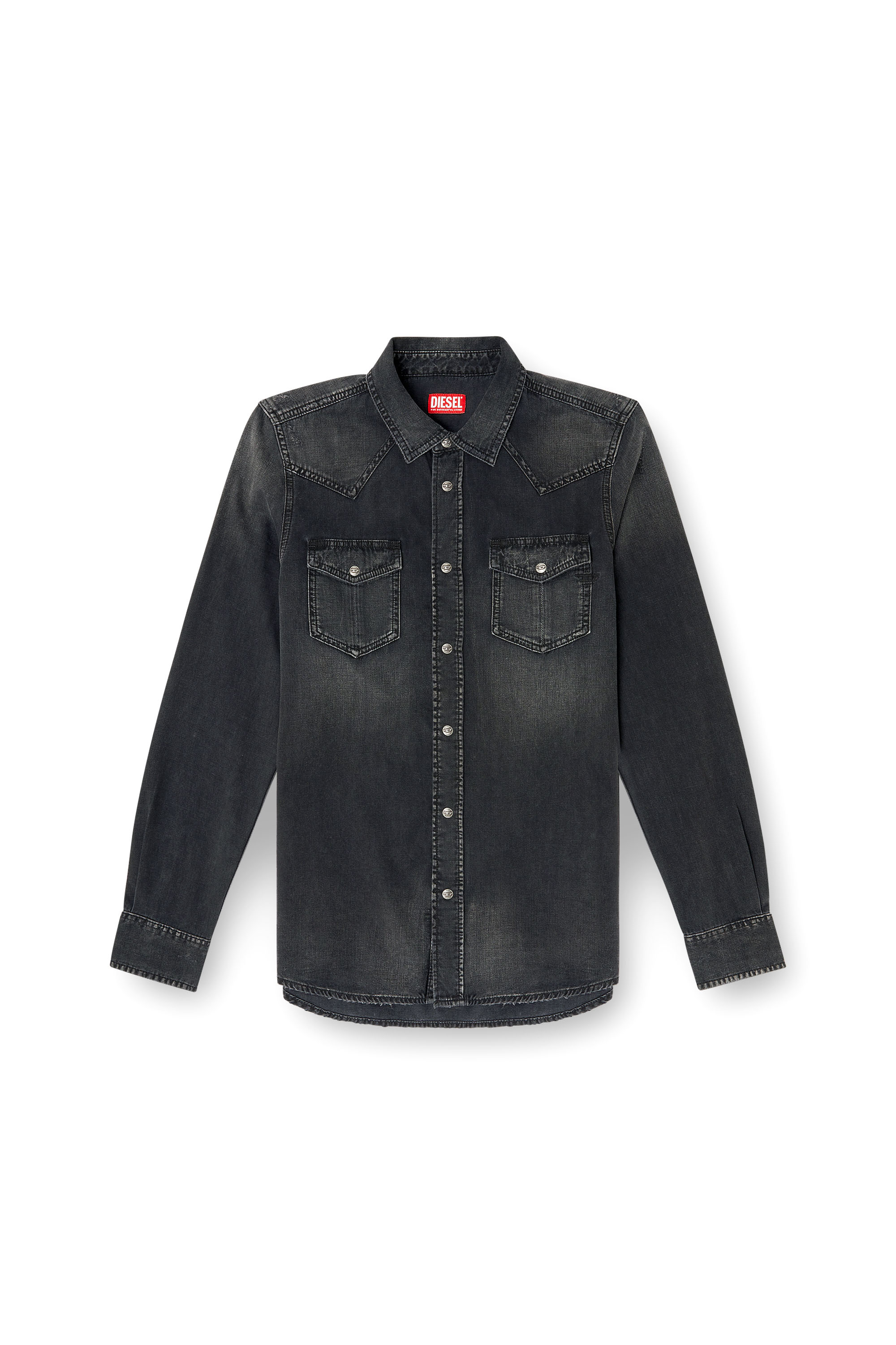 Diesel - D-VEGA, Sobrecamisa denim Hombre in Negro - 3