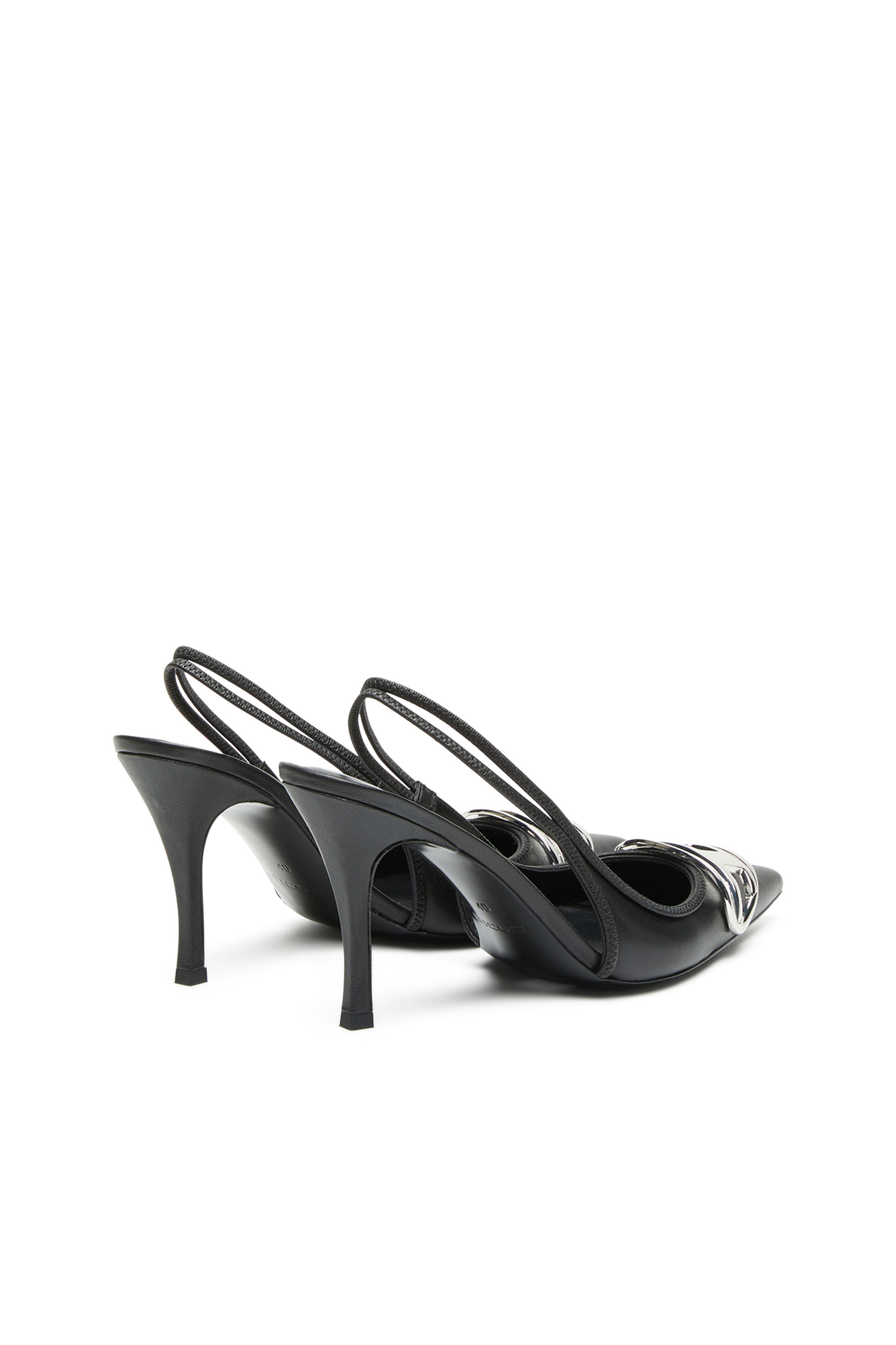 D-western heeled mules de DIESEL de color Negro Mujer Zapatos de Tacones de Tacones altos y bajos 