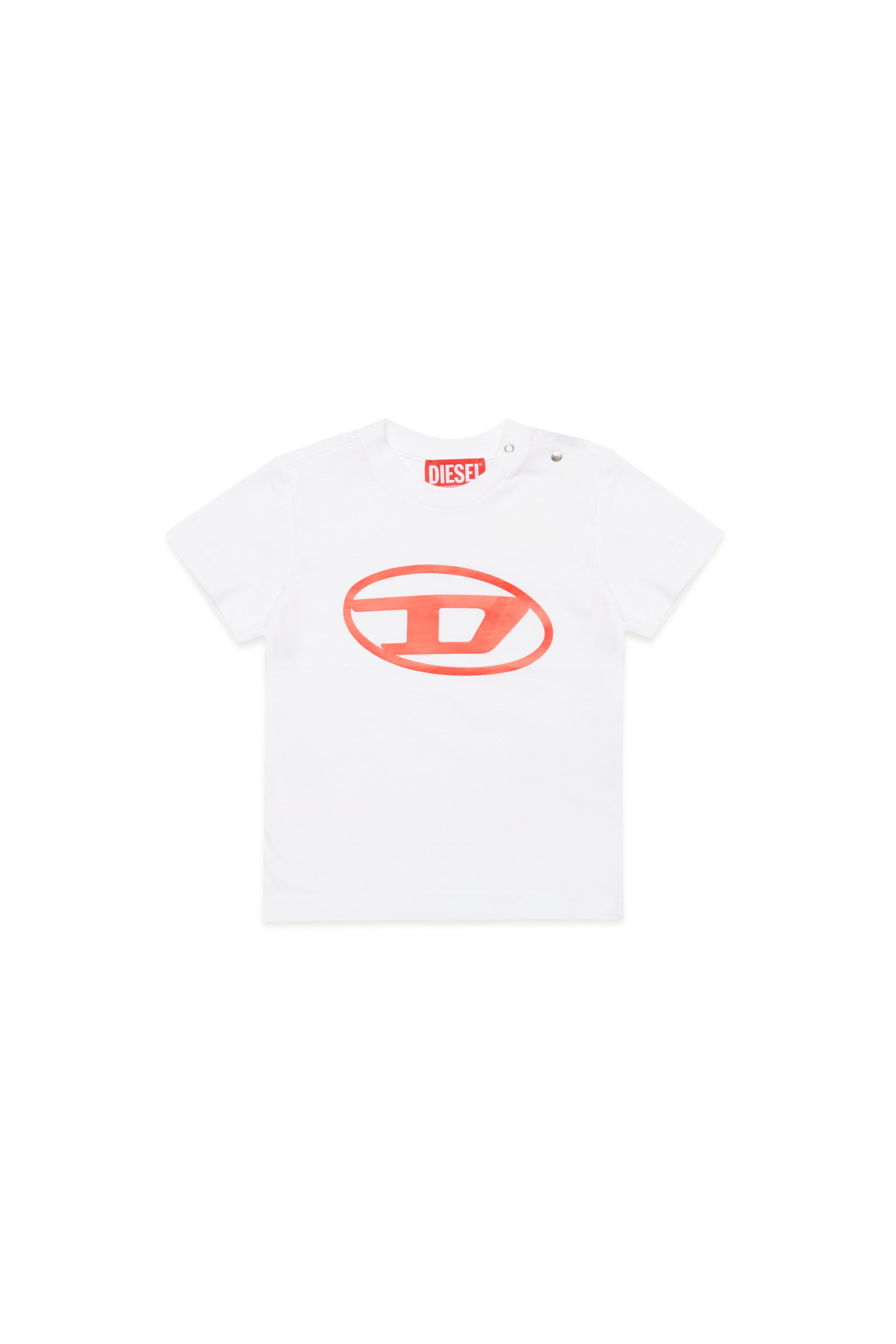 Diesel - TCERB, Unisex Camiseta con logotipo Oval D in Blanco - Image 1