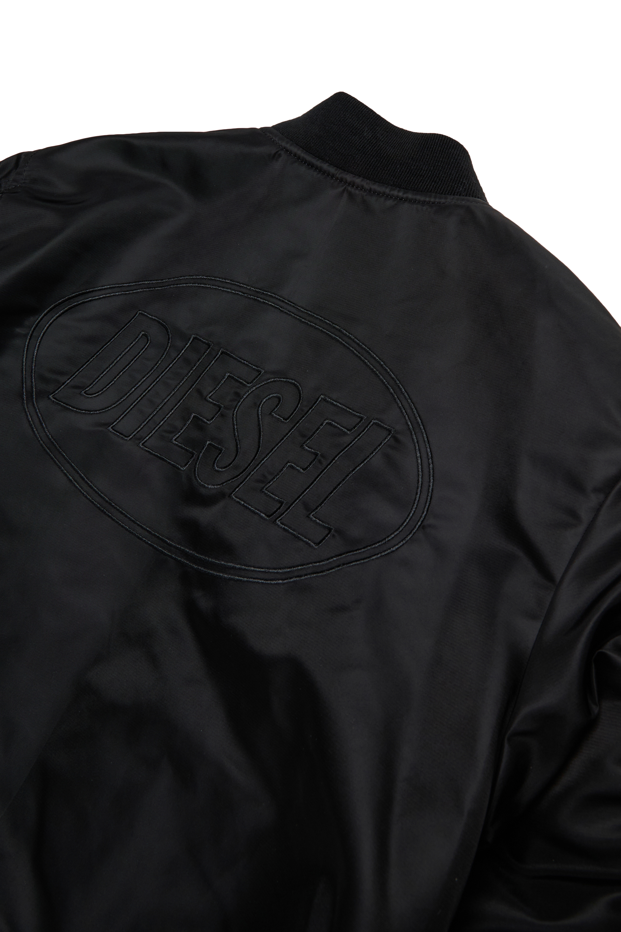Diesel - JHELD, Chaqueta bomber de nylon con logo bordado Hombre in Negro - 4