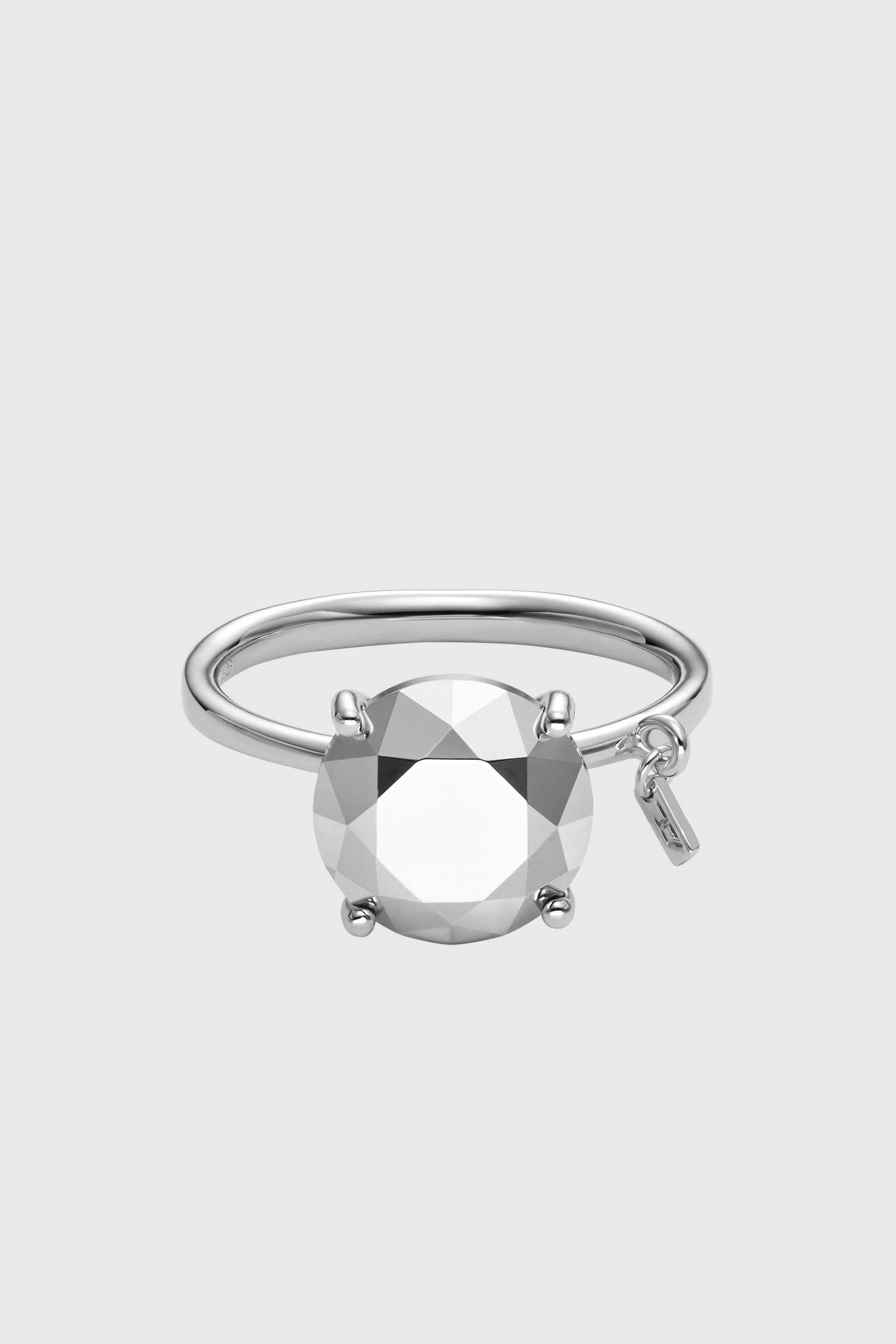 Diesel - DL1353040 STERLING SILVER JEWEL, Anillo de plata esterlina con corte de diamante Unisex in Plateado - 2