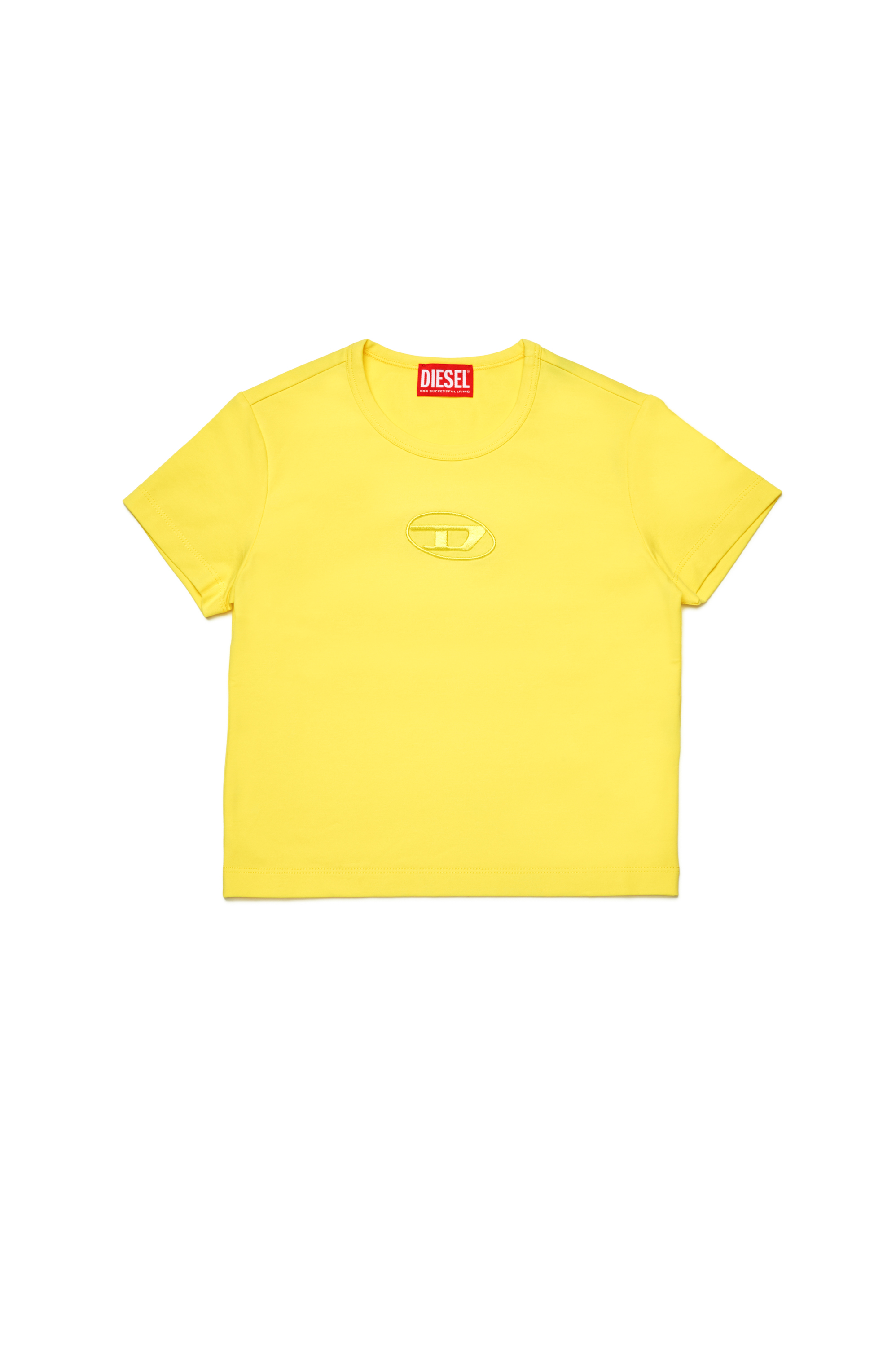 Diesel - TANGIEX, Mujer Camiseta con bordado Oval D a tono in Amarillo - Image 1