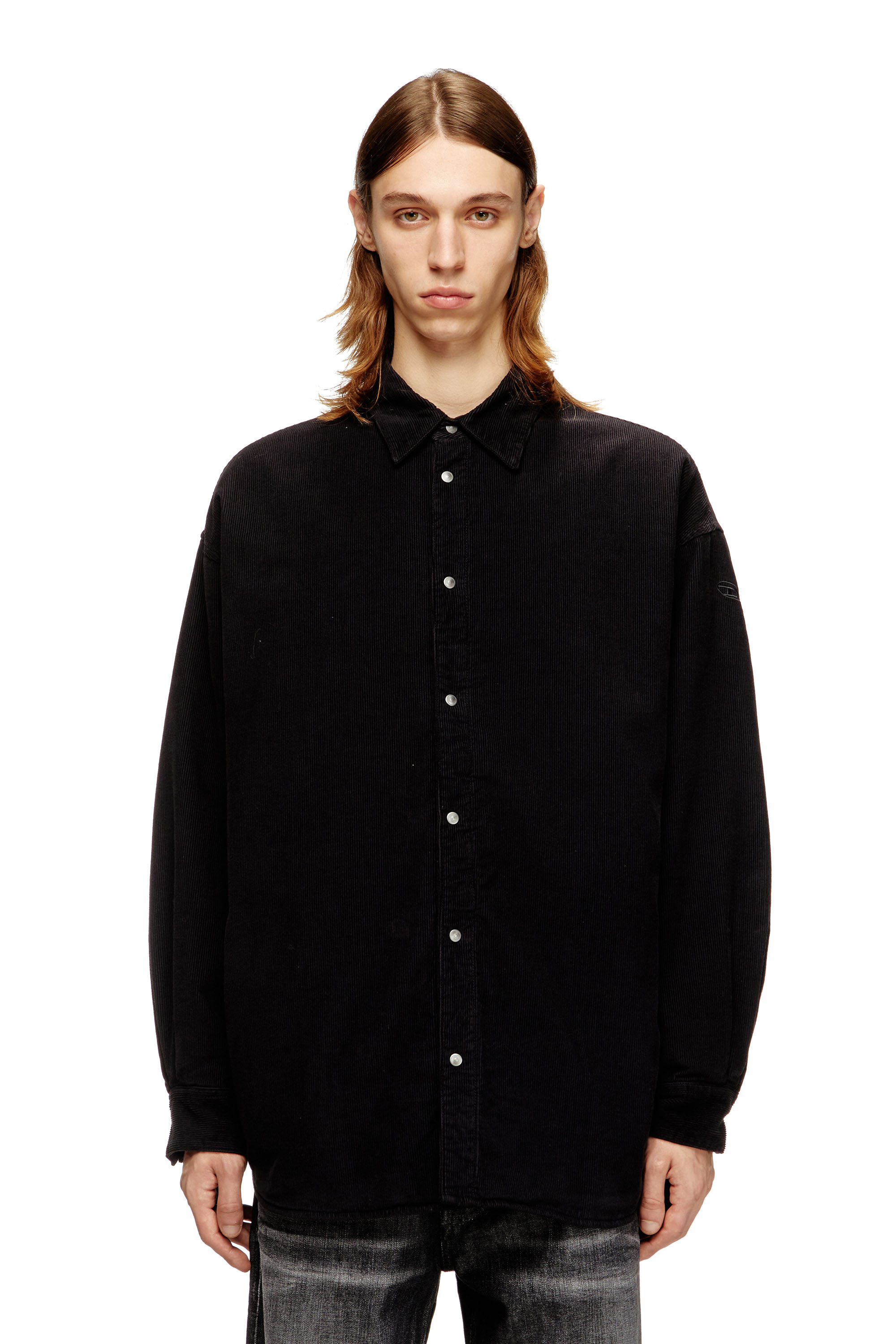 Diesel - S-BAGGY-PADD-HGBK, Camisa de algodón con bordado Oval D Hombre in ToBeDefined - 1