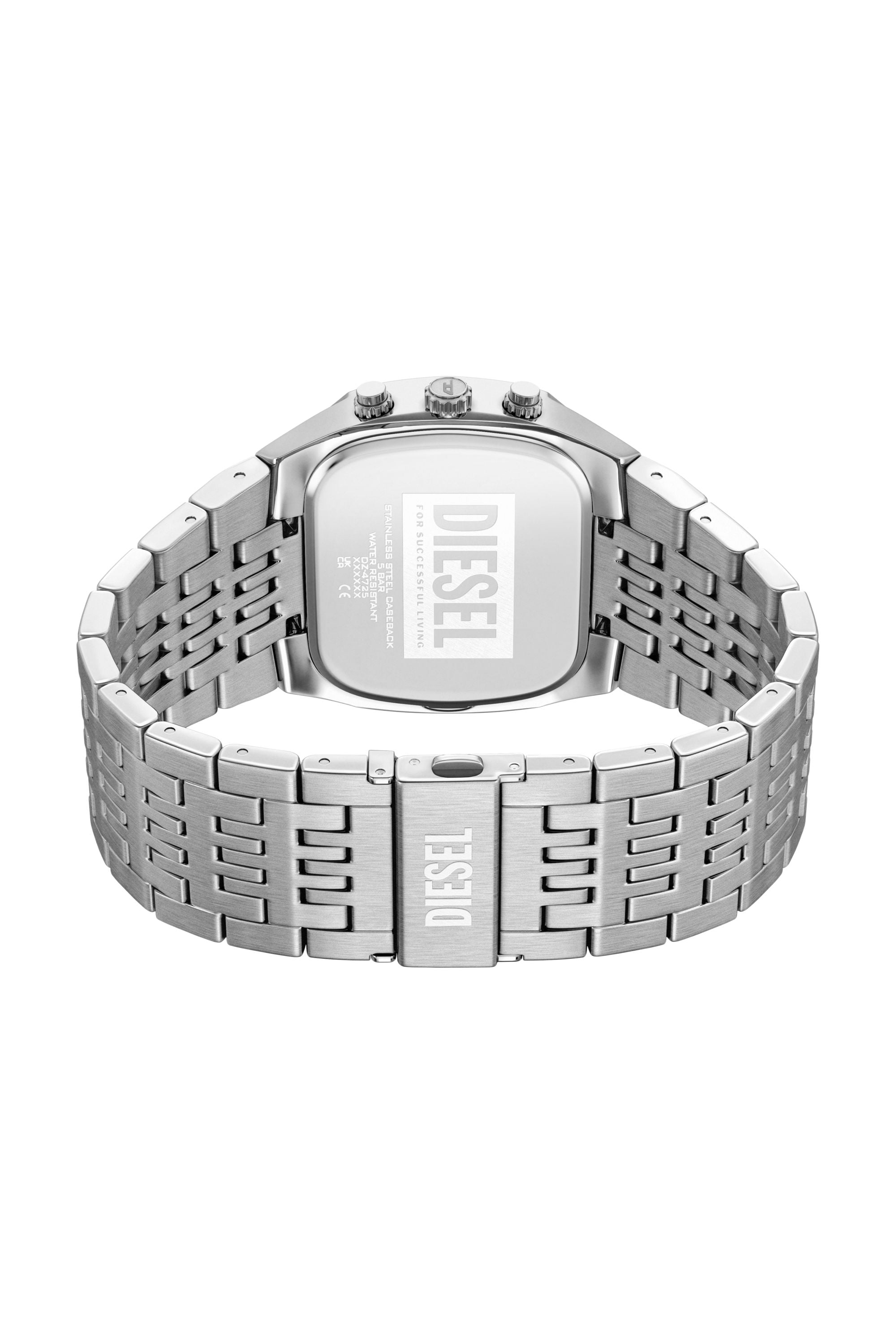 Diesel - DZ4725 WATCH, Reloj Spiked Cushion de acero inoxidable Hombre in Plateado - 4