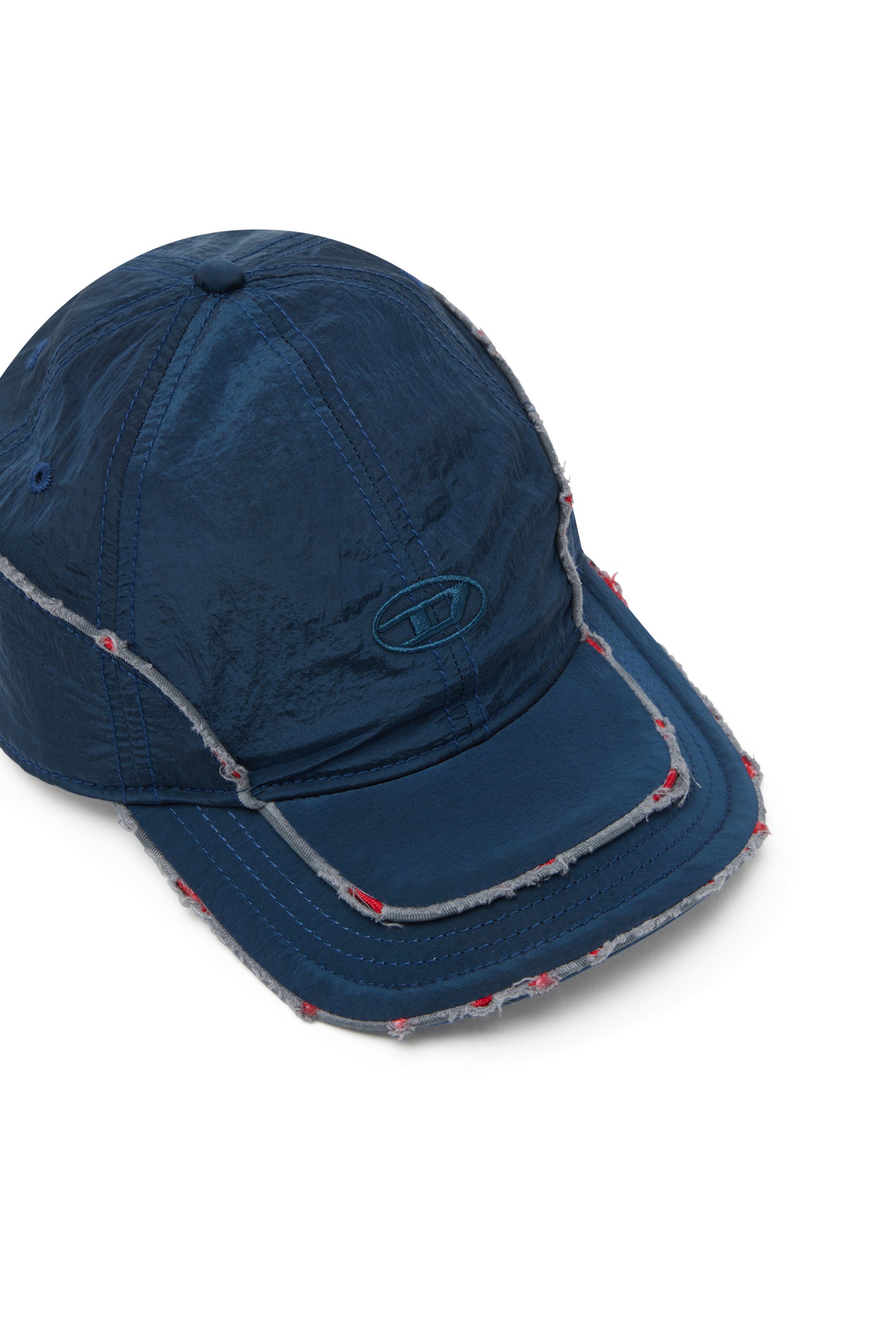 Diesel - C-ONNOR, Gorra de béisbol de nailon arrugado con una D a tono Hombre in Azul marino - 3