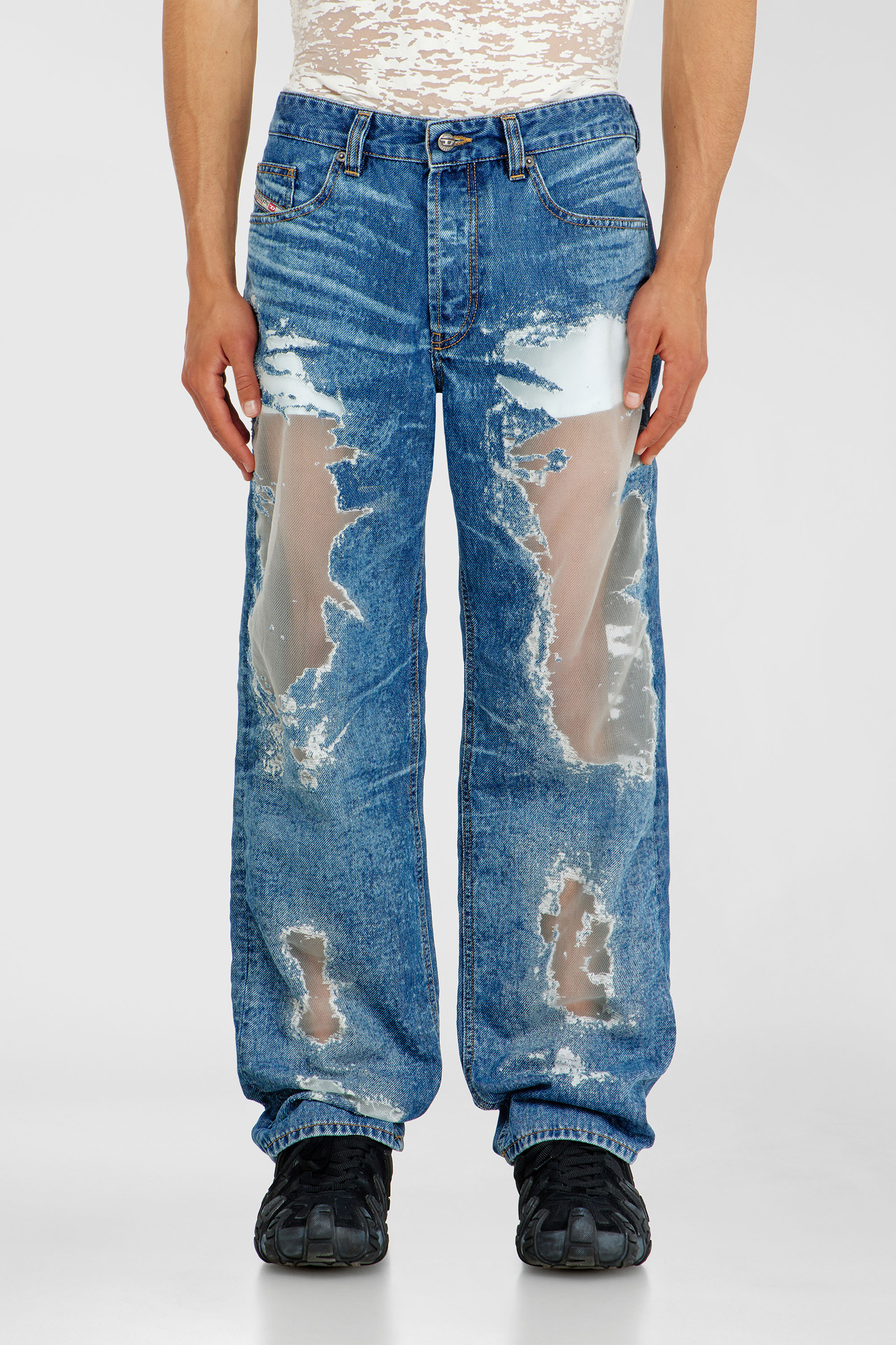 Diesel - Regular Jeans 2024 D-Macs 068ZH Hombre, Azul medio - 2