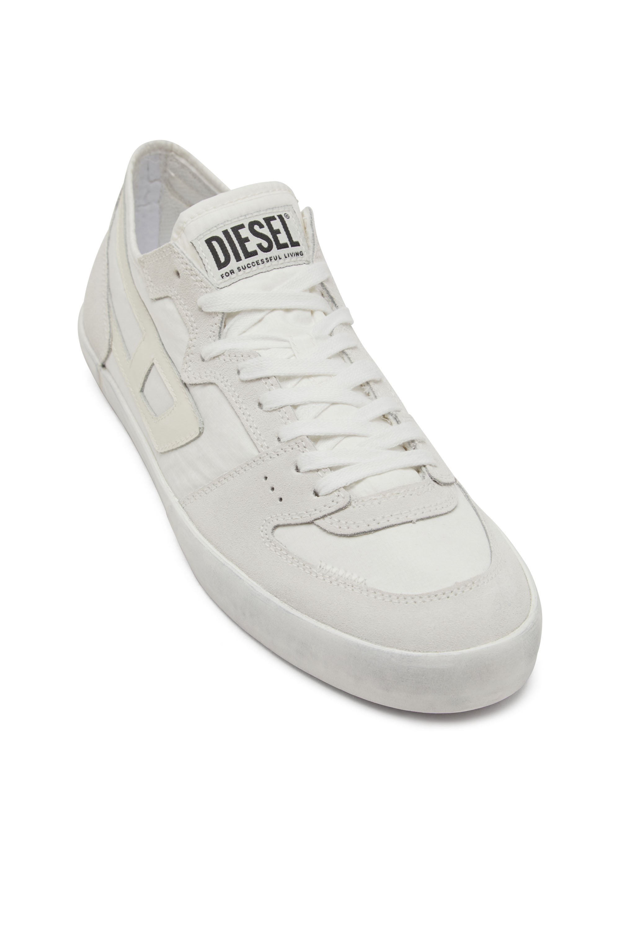 Diesel - S-LEROJI D-1 LOW, S-Leroji D-Deportivas de ripstop acolchado y gamuza Hombre in Blanco - 4