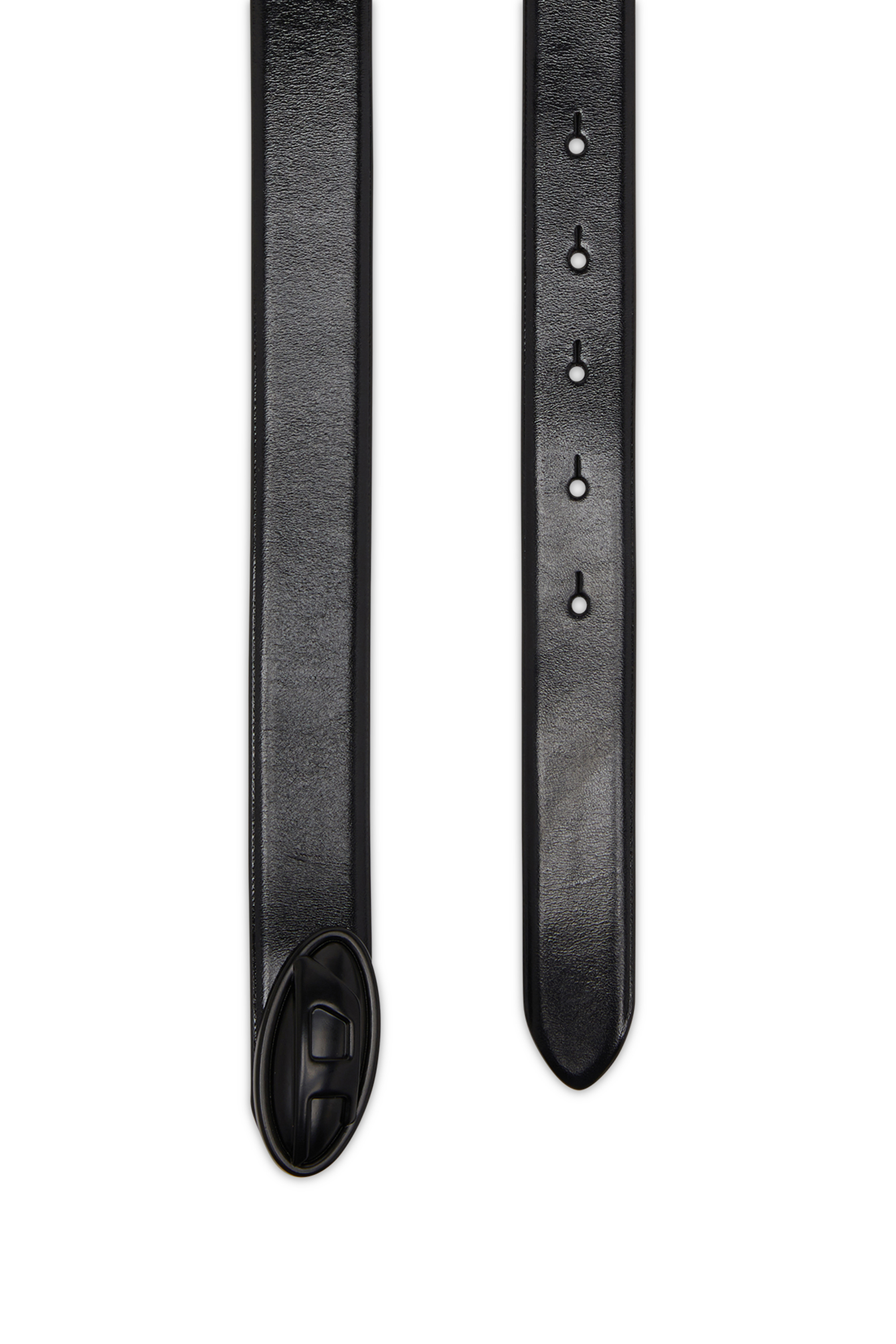 Diesel - B-DD, Cinturón de cuero de 2,4 cm con hebilla Oval D Mujer in Negro - 2