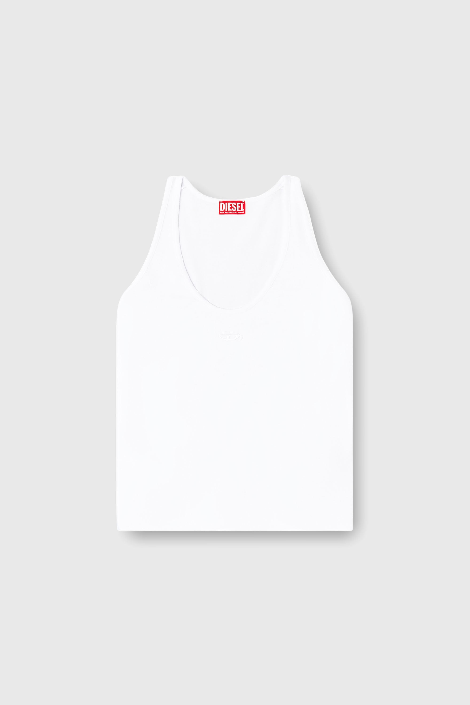 Diesel - T-IPSYA-LKDS, Camiseta con tirantes de canal&eacute; con Oval D Mujer in Blanco - 2