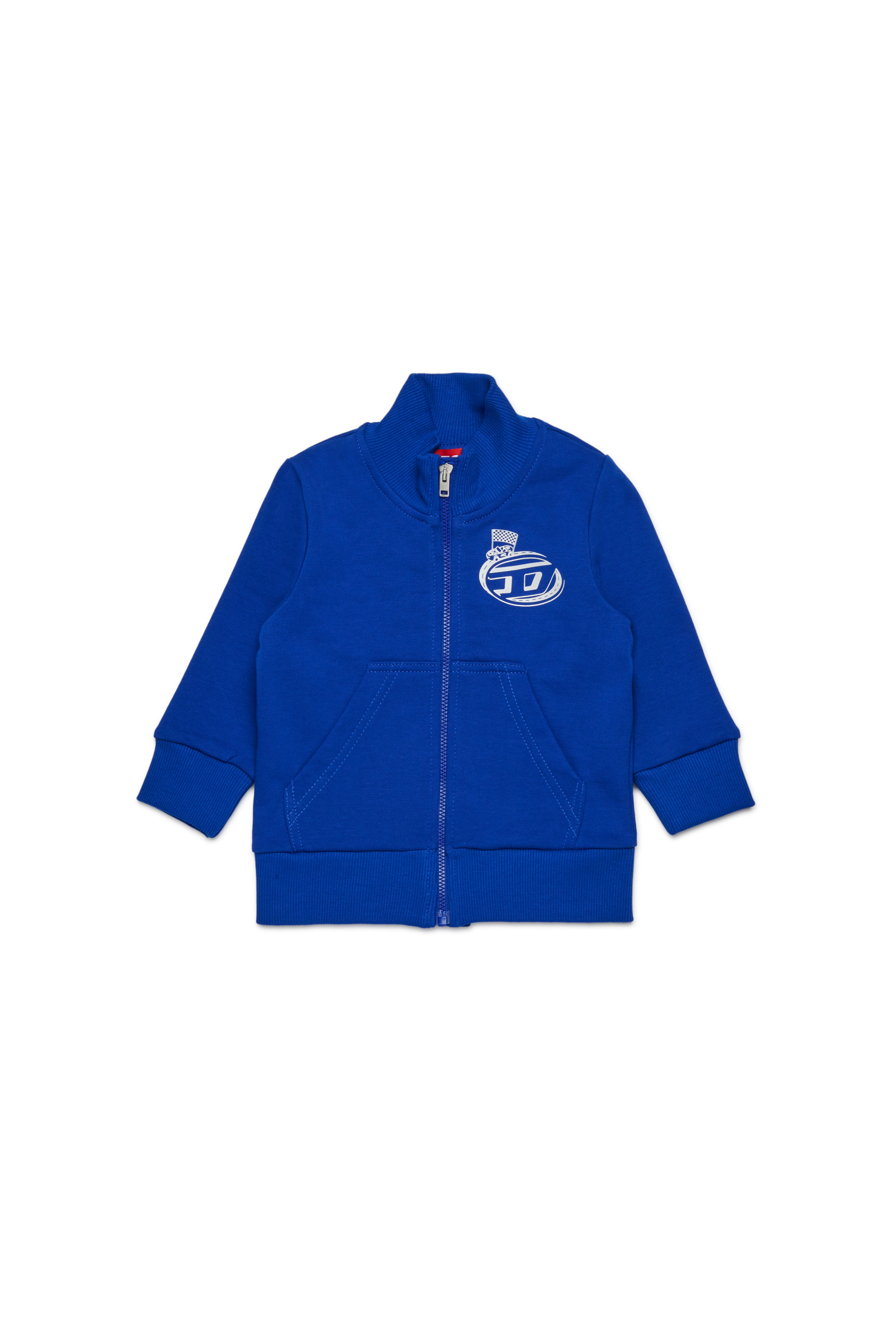 Diesel - SPINVIB, Sudadera de algodón con cremallera Hombre in Azul marino - 1