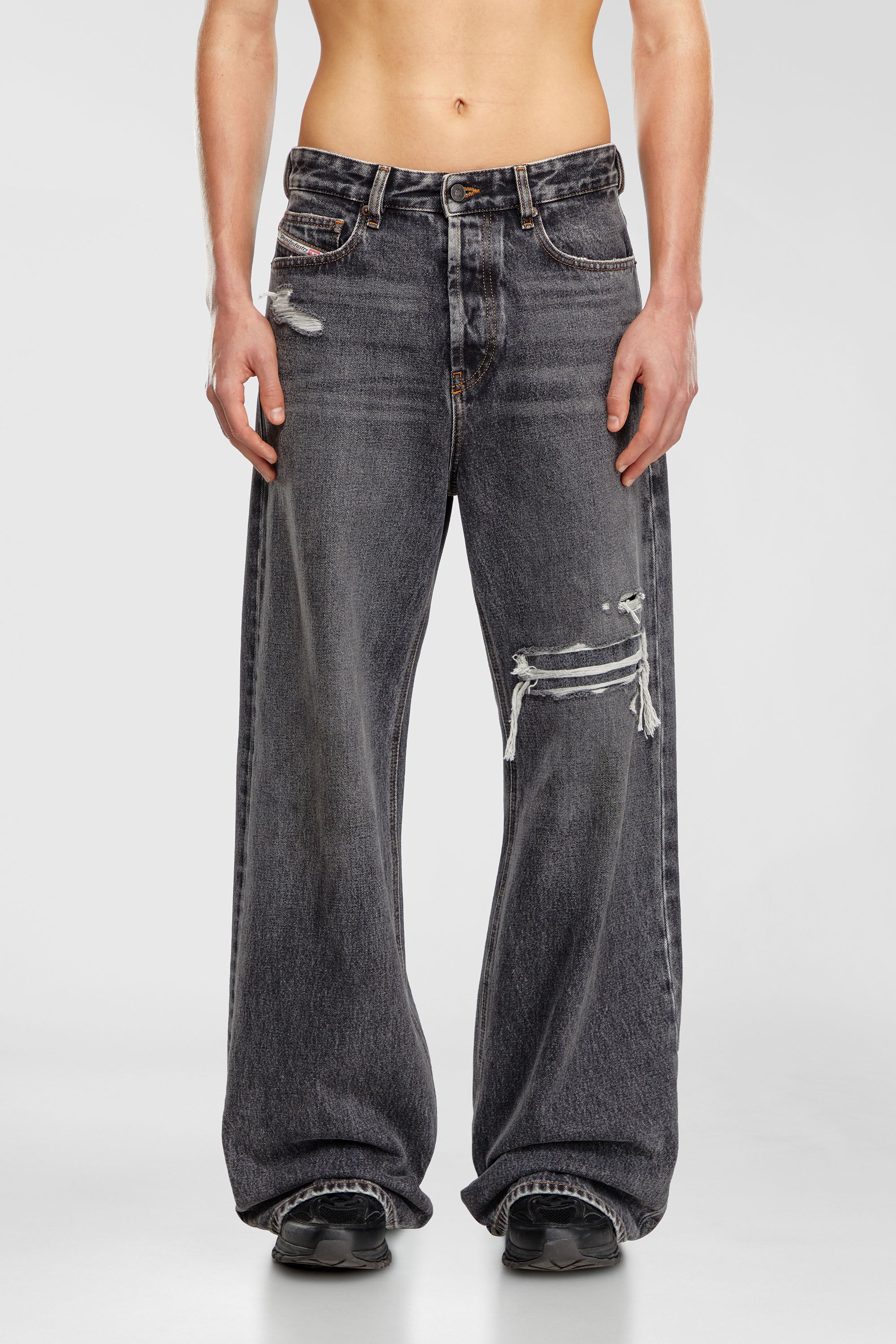 Diesel - Relaxed Jeans 1996 D-Sire 007F6 Unisex, Negro/Gris oscuro - 6
