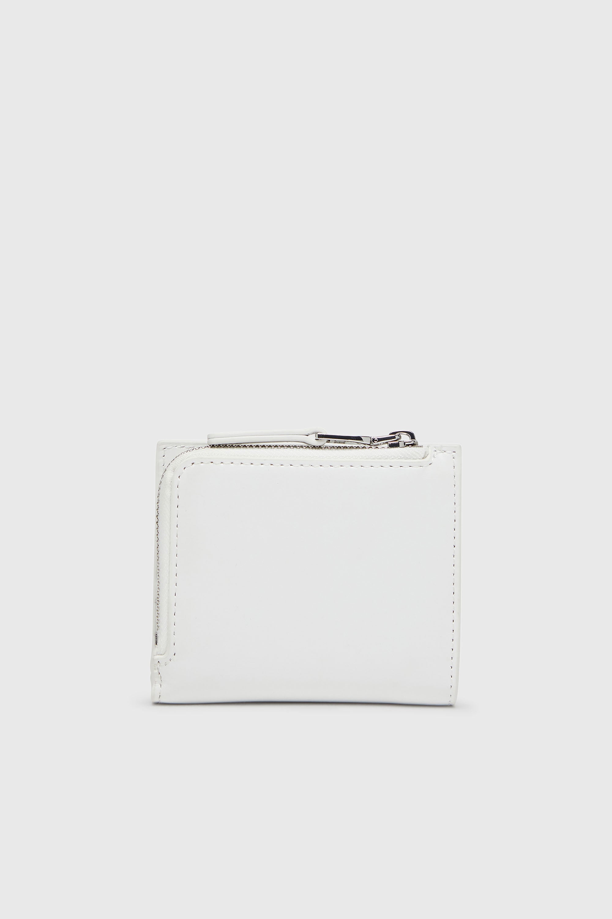 Diesel - 1DR BI FOLD ZIP L, Cartera de cuero que se pliega por la mitad Mujer in Blanco - 2