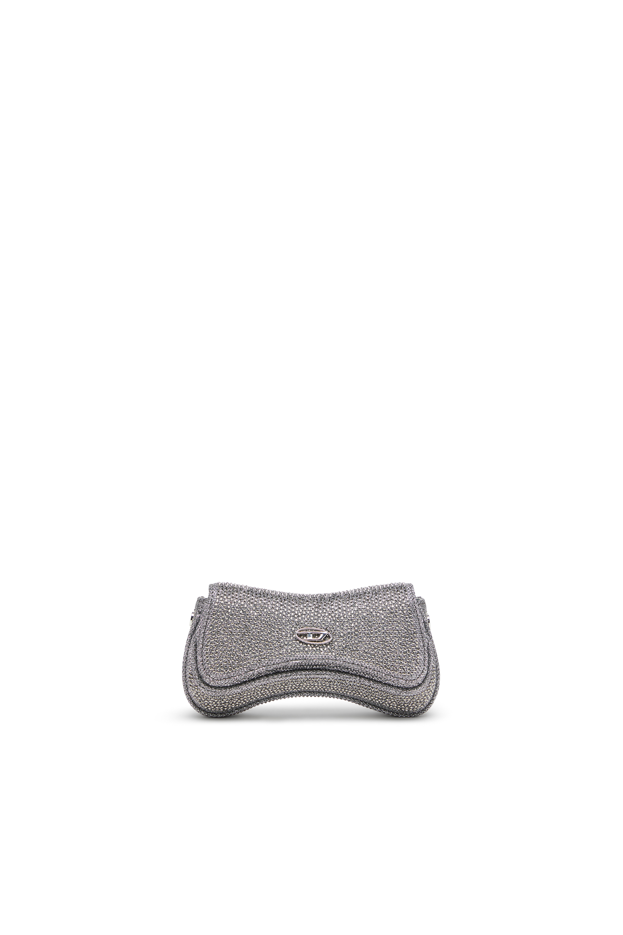 Diesel - PLAY CROSSBODY XS, Play-Bolso bandolera mini en Lurex de cristal Mujer in Plateado - 1
