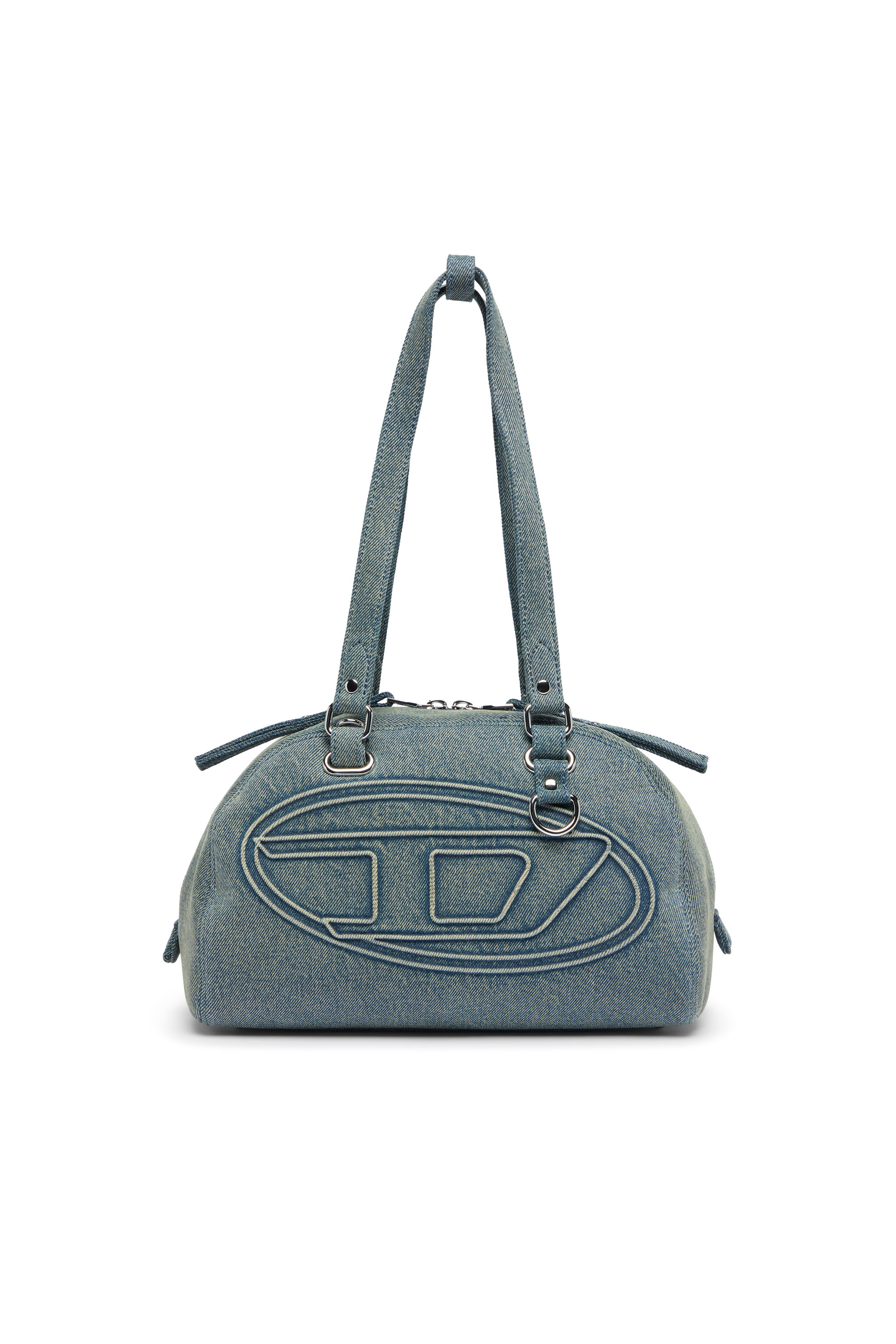 Diesel - 1DR DOME SOFT SHOULDER, 1DR Dome-Bolso de hombro de denim con logo Oval D Unisex in Azul marino - 2