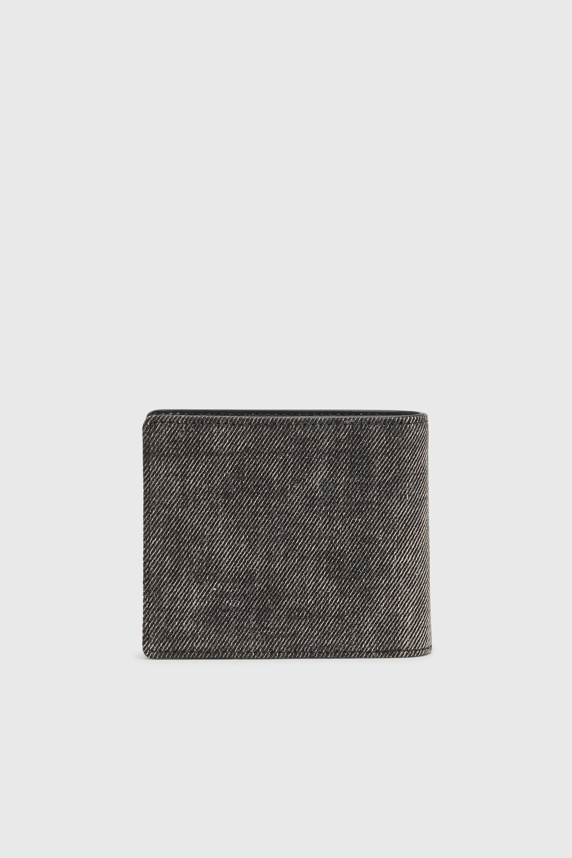 Diesel - 1DR BI FOLD COIN S 3D, Cartera de denim con lavado oscuro Unisex in Gris - 2
