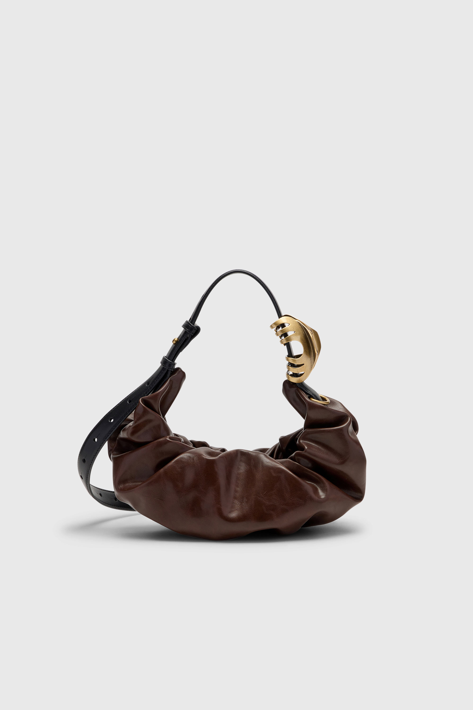 Diesel - GRAB-D HOBO S, Grab-D-Bolso hobo peque&ntilde;o arrugado Mujer in Marr&oacute;n - 2