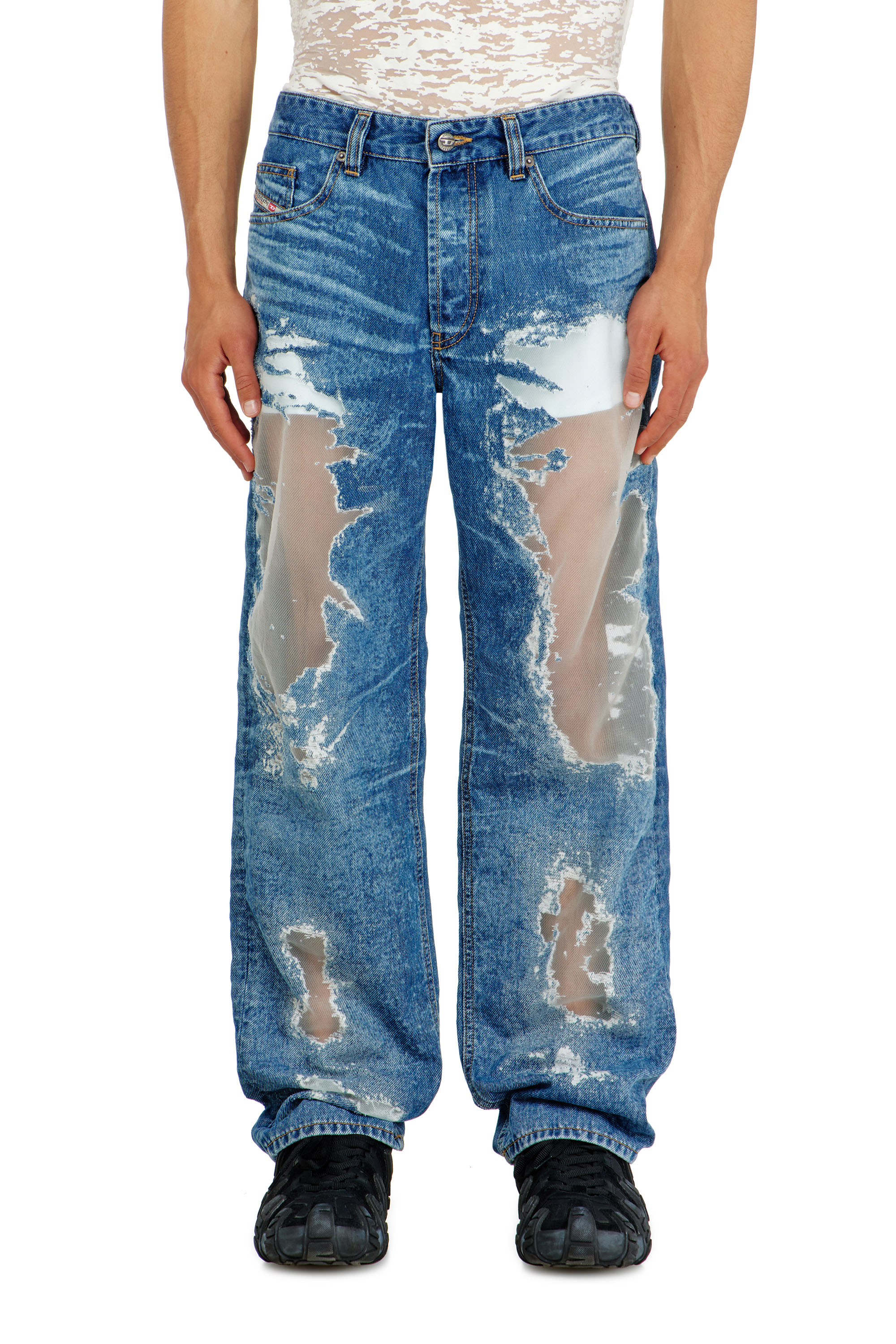 Diesel - Regular Jeans 2024 D-Macs 068ZH Hombre, Azul medio - 2