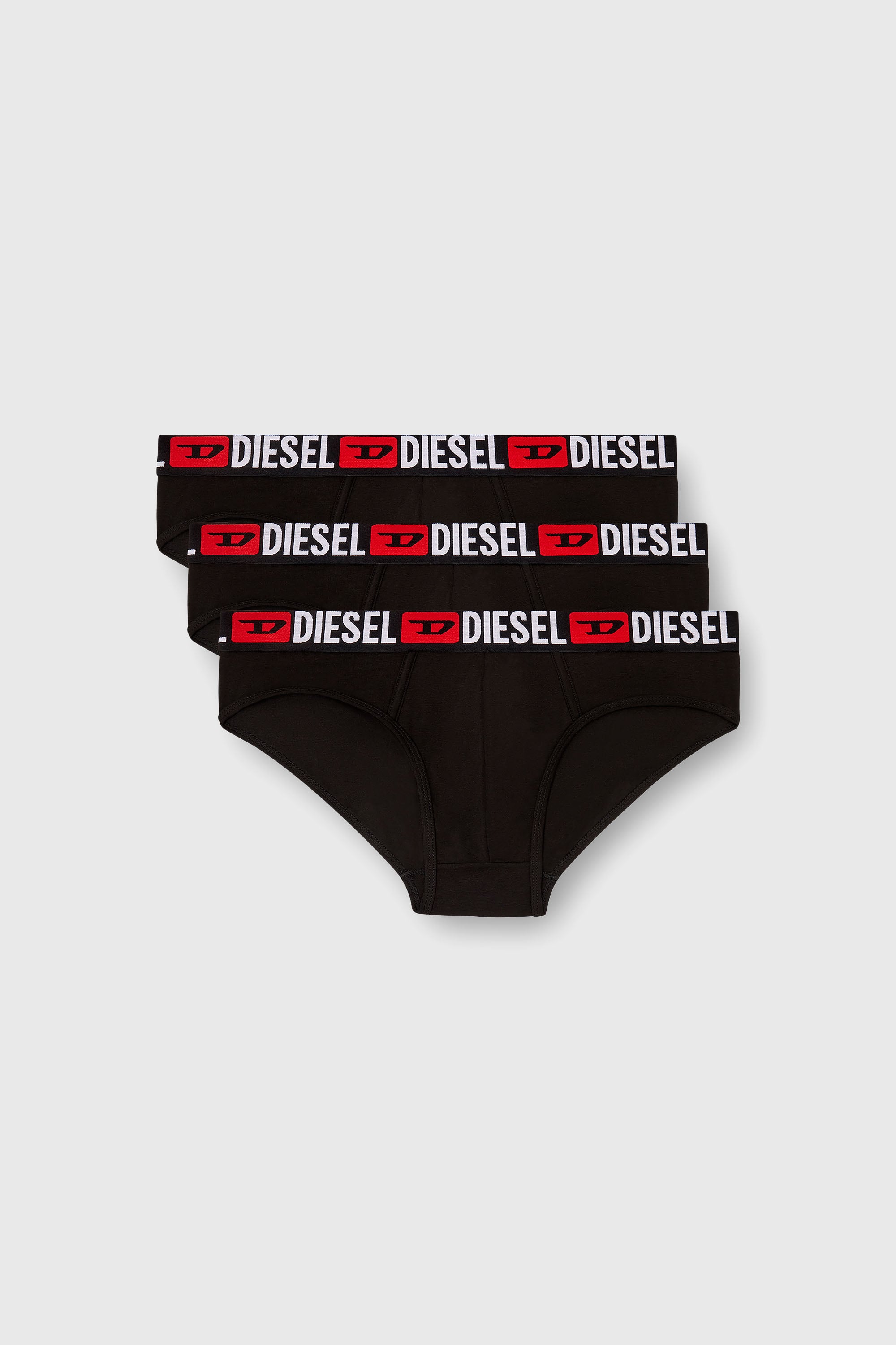 Diesel - UMBR-ANDRETHREEPACK, Paquete de tres calzoncillos de slip de color liso Hombre in Negro - 1