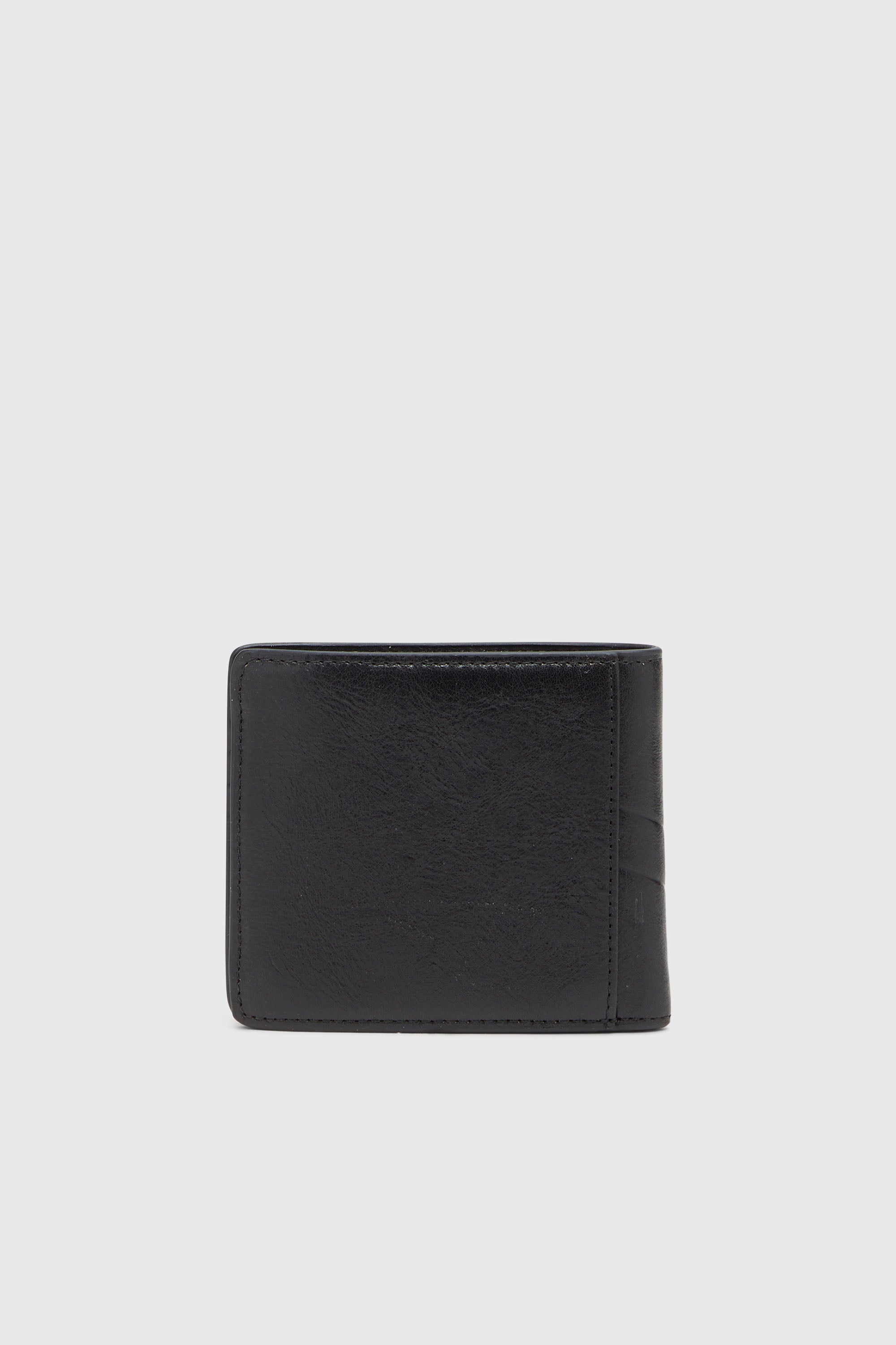 Diesel - FLAG-D BI-FOLD COIN S 3D, Billetera de cuero con logo en relieve. Hombre in Negro - 2